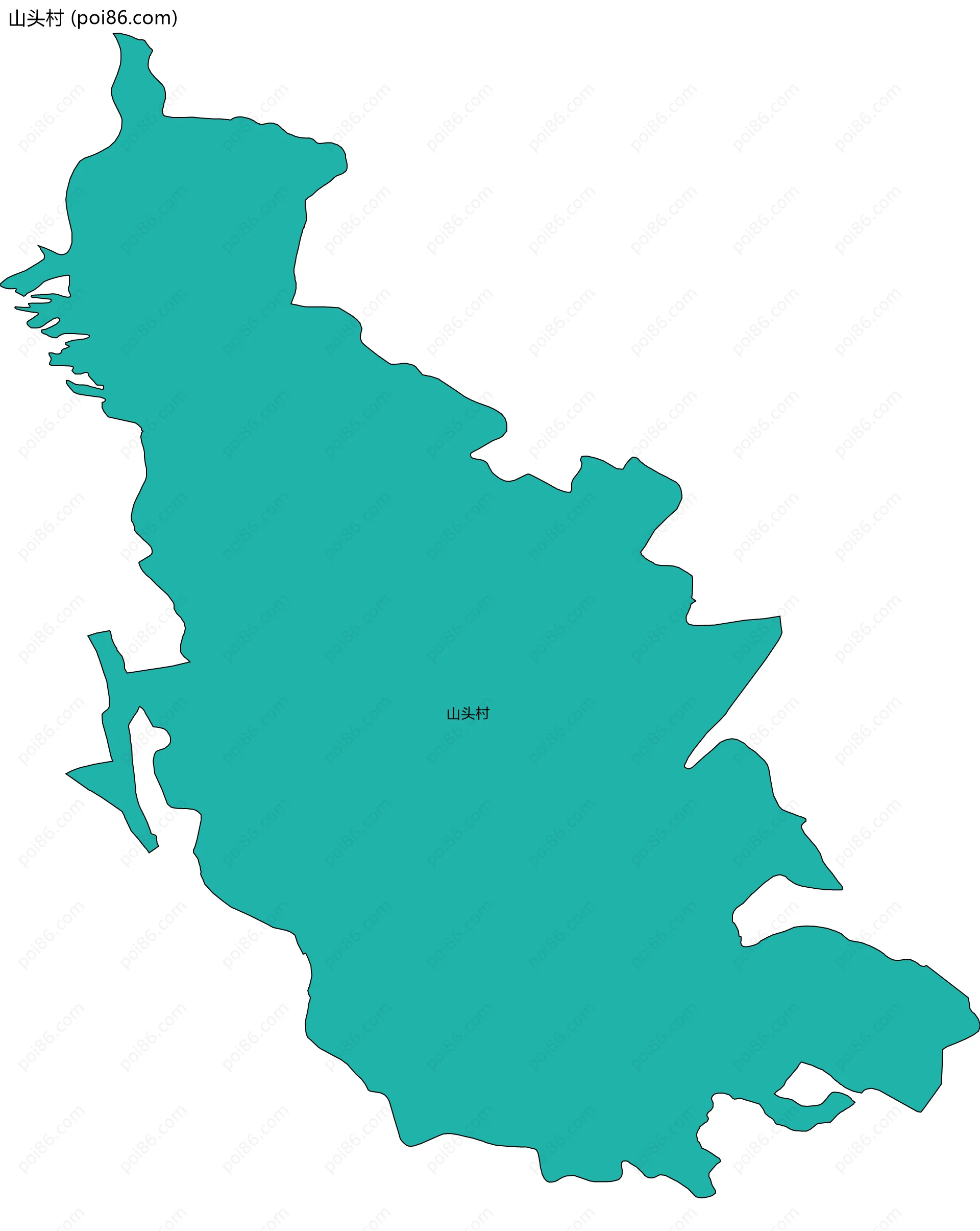 山头村边界地图