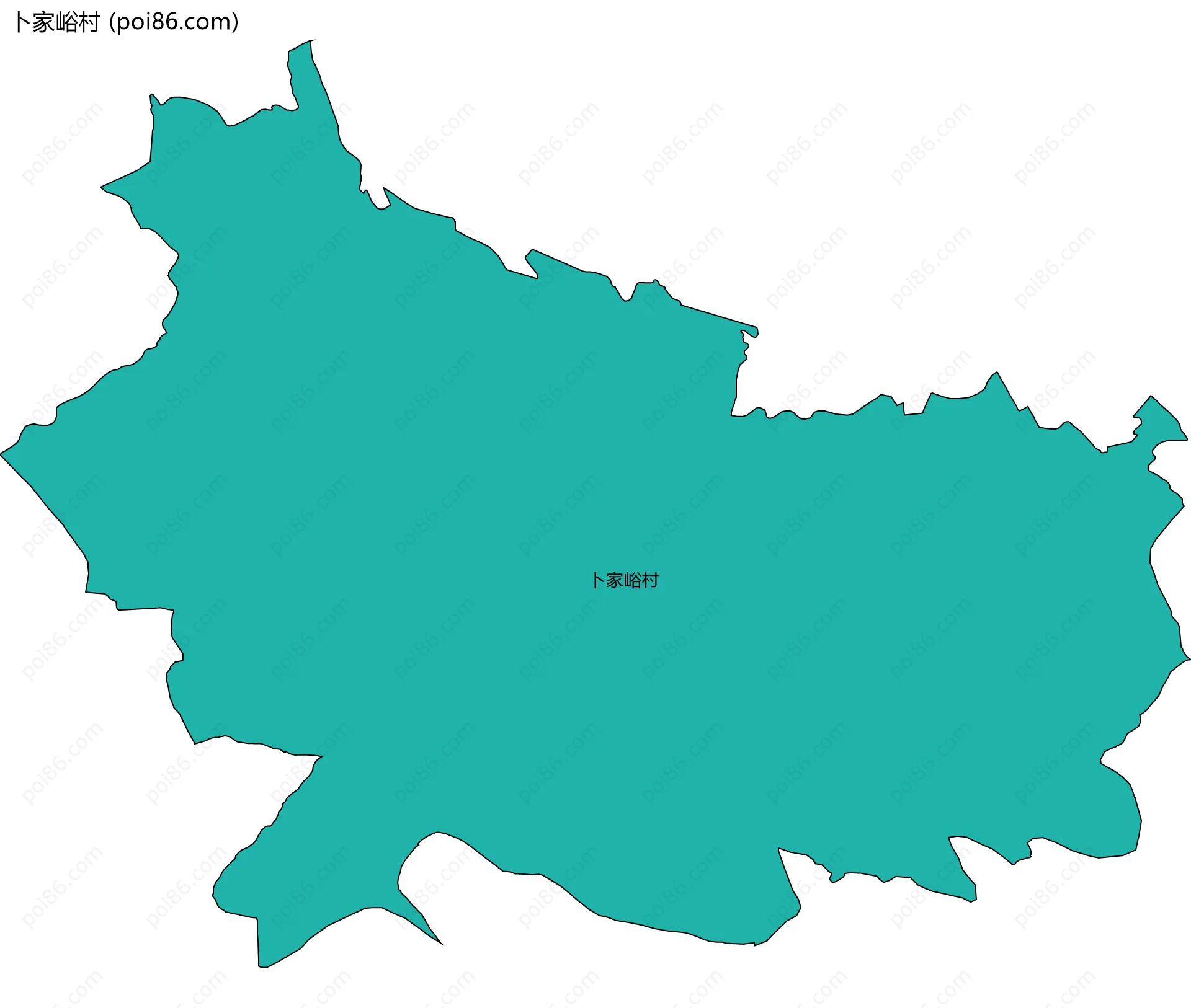 卜家峪村边界地图