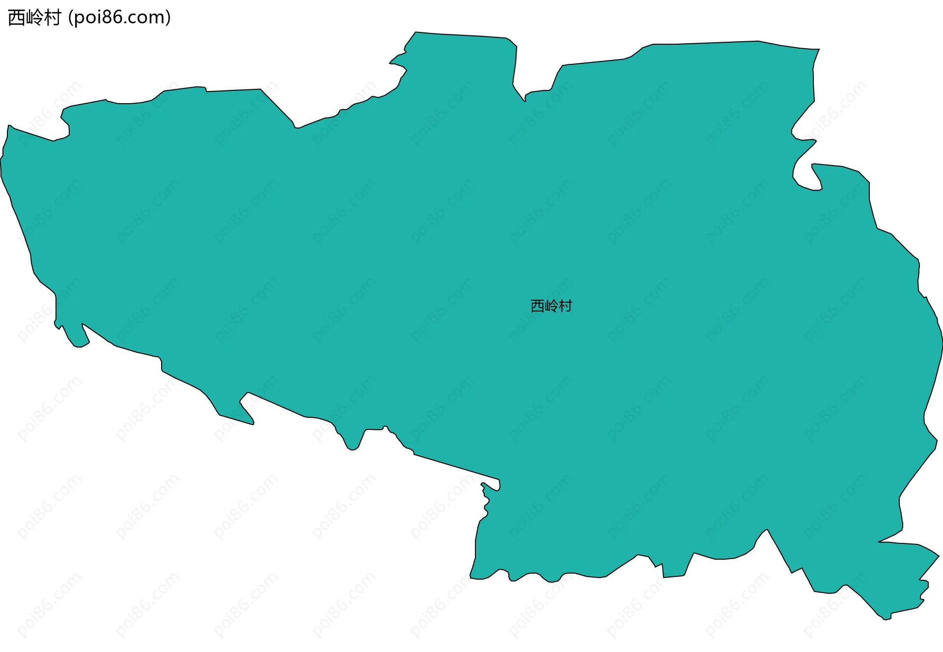 西岭村边界地图