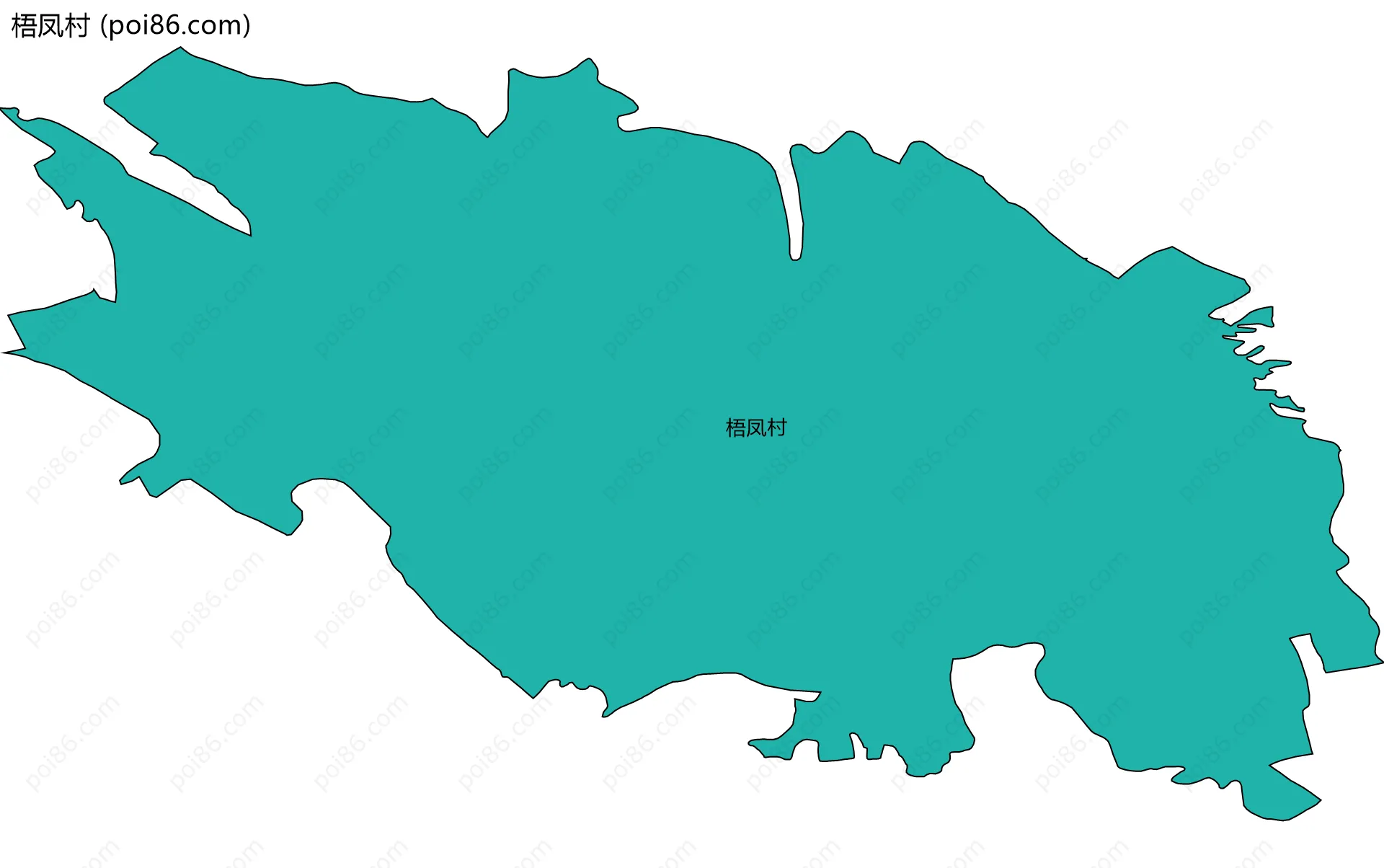 梧凤村边界地图