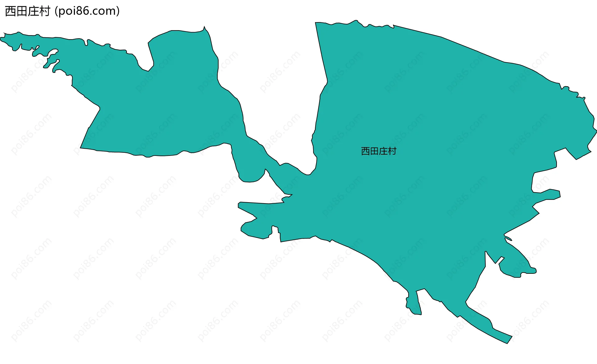 西田庄村边界地图