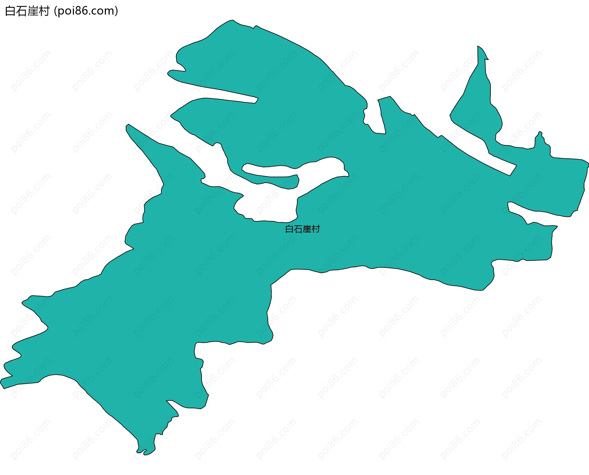白石崖村边界地图