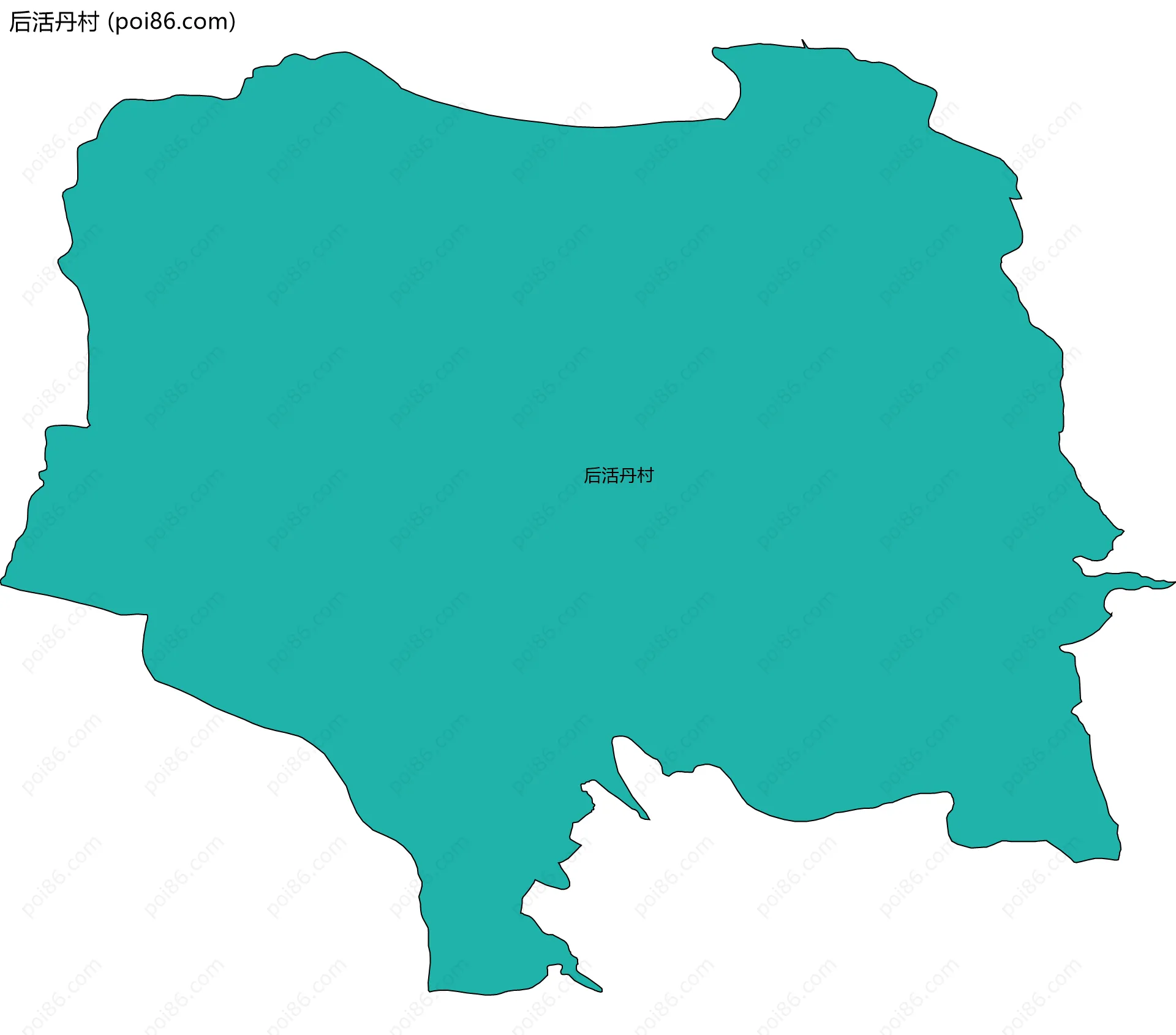 后活丹村边界地图