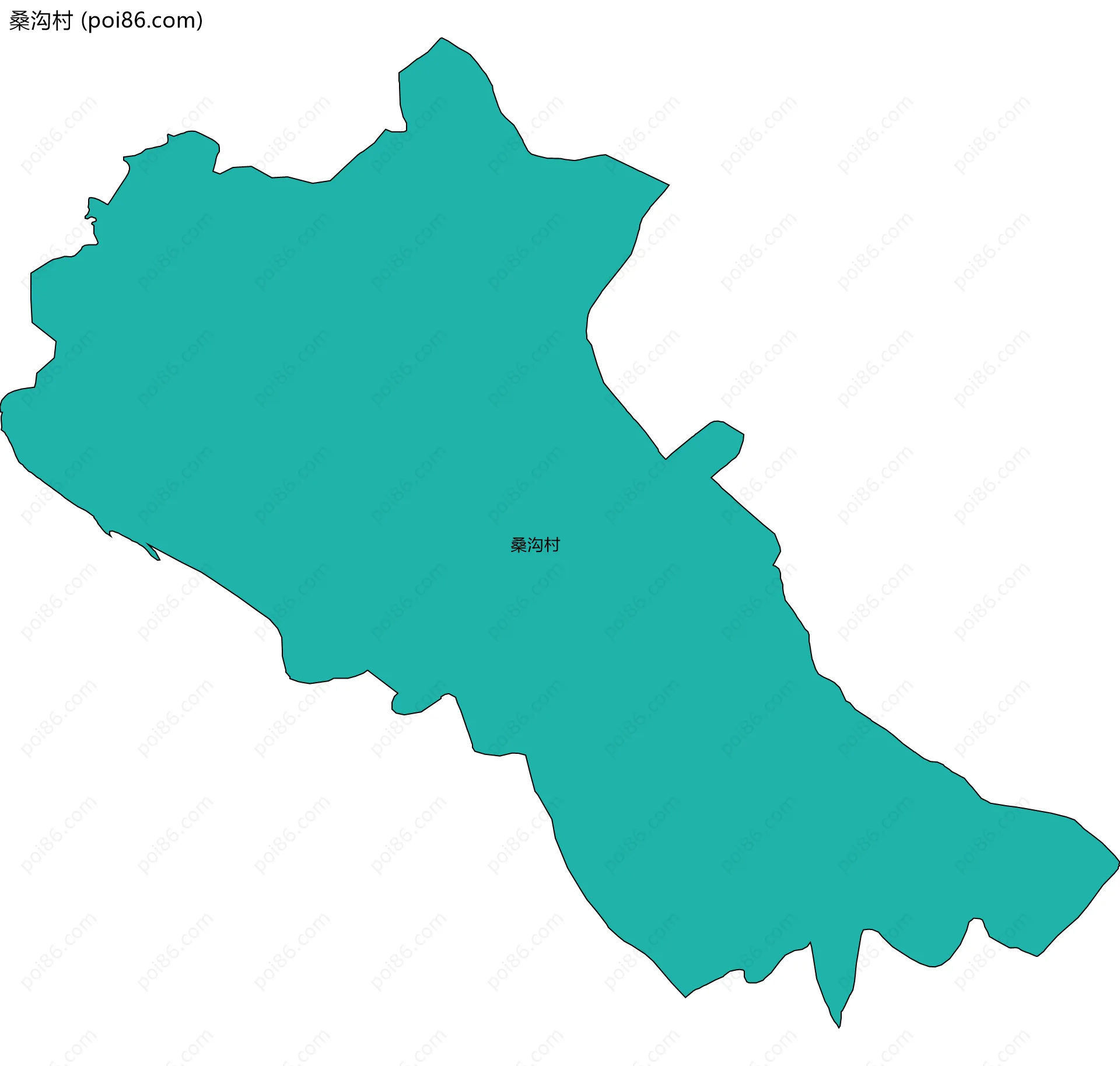 桑沟村边界地图