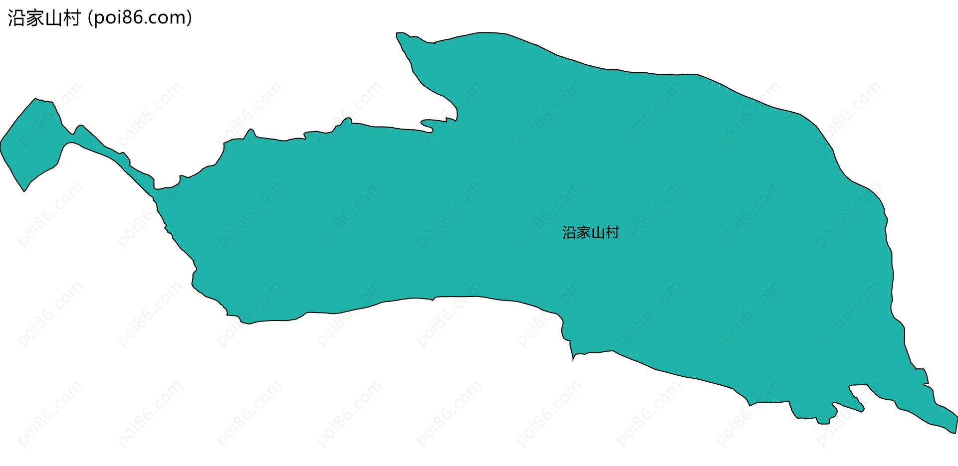 沿家山村边界地图