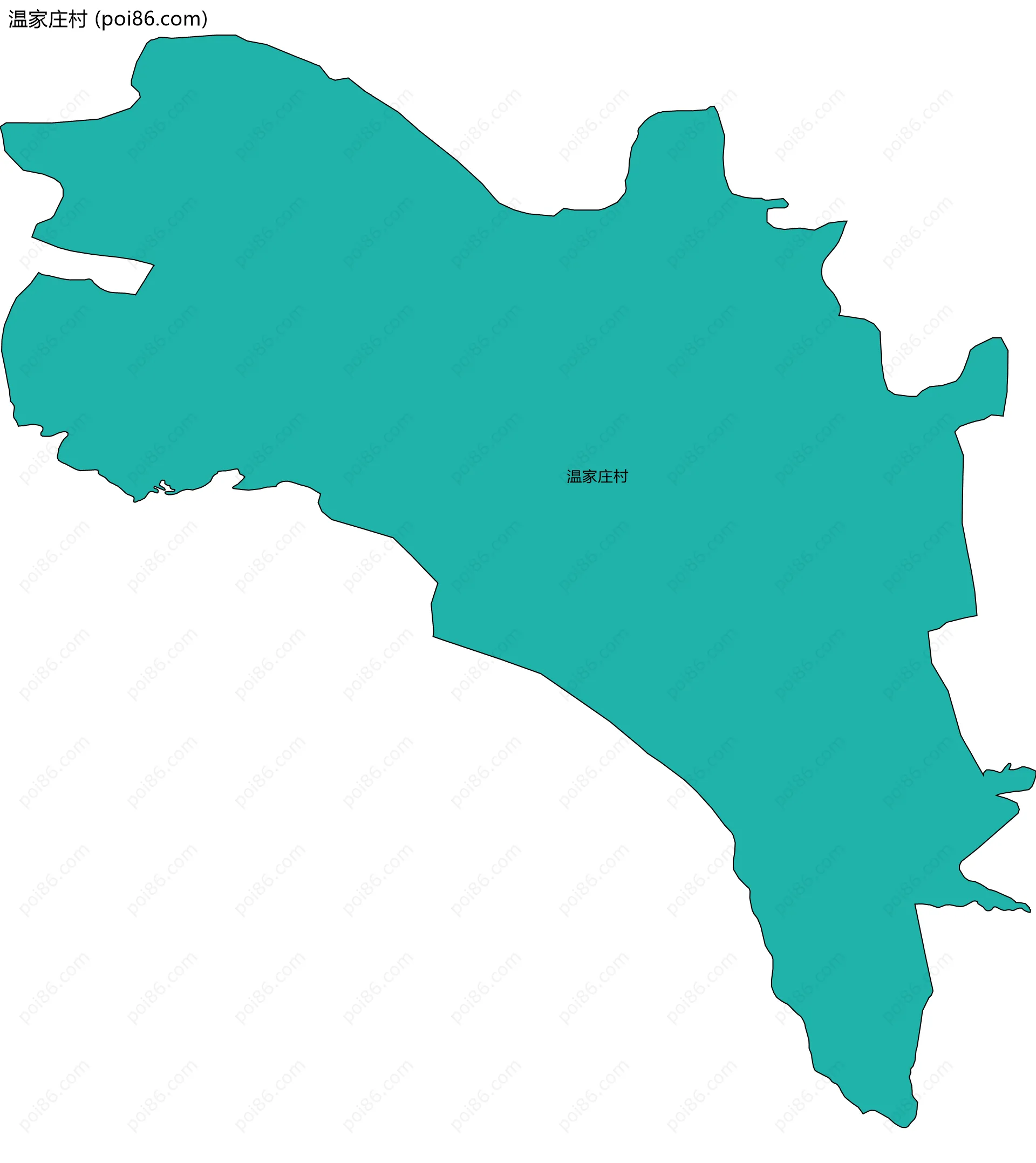 温家庄村边界地图