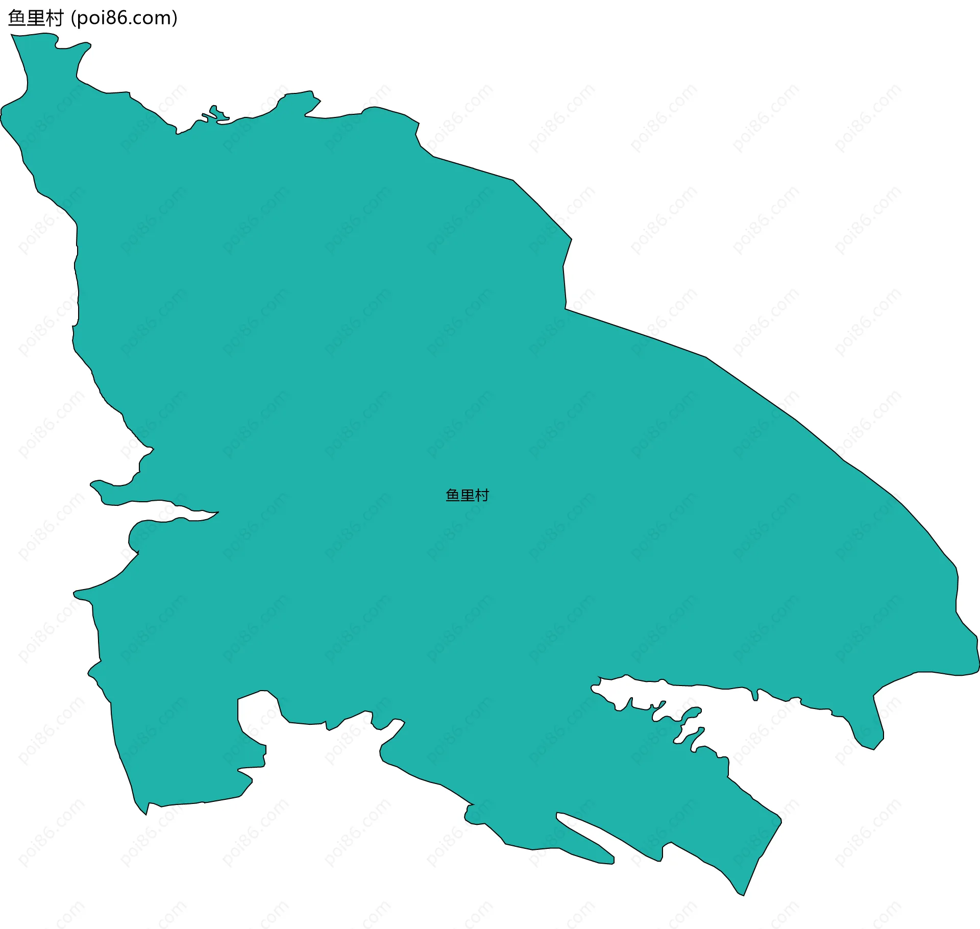 鱼里村边界地图