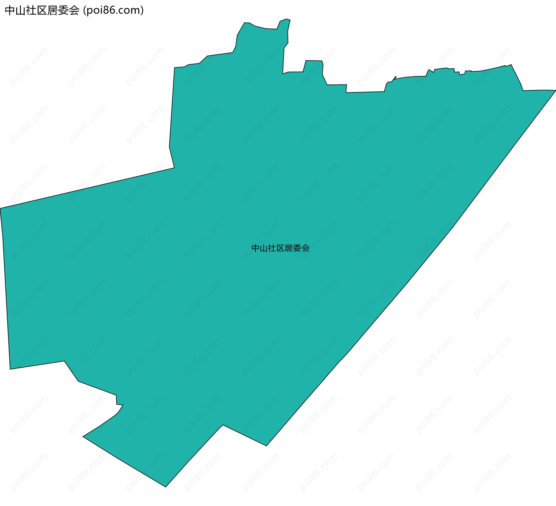 中山社区居委会边界地图