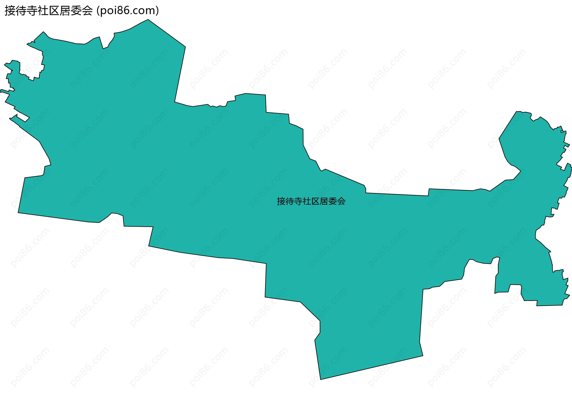 接待寺社区居委会边界地图