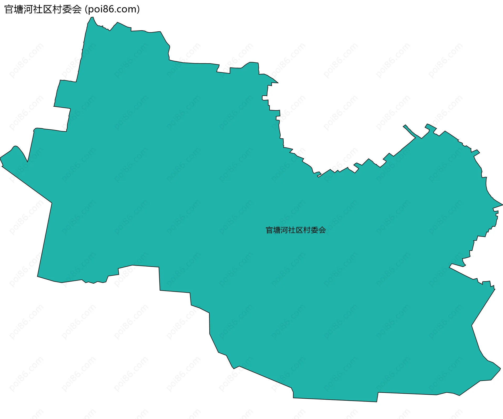 官塘河社区村委会边界地图