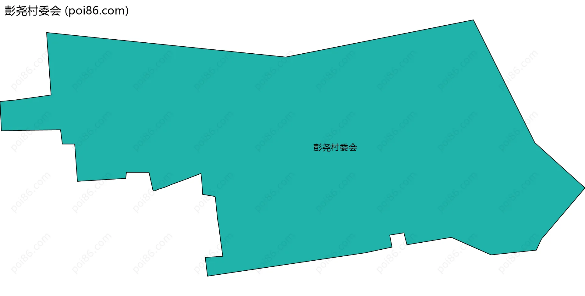 彭尧村委会边界地图