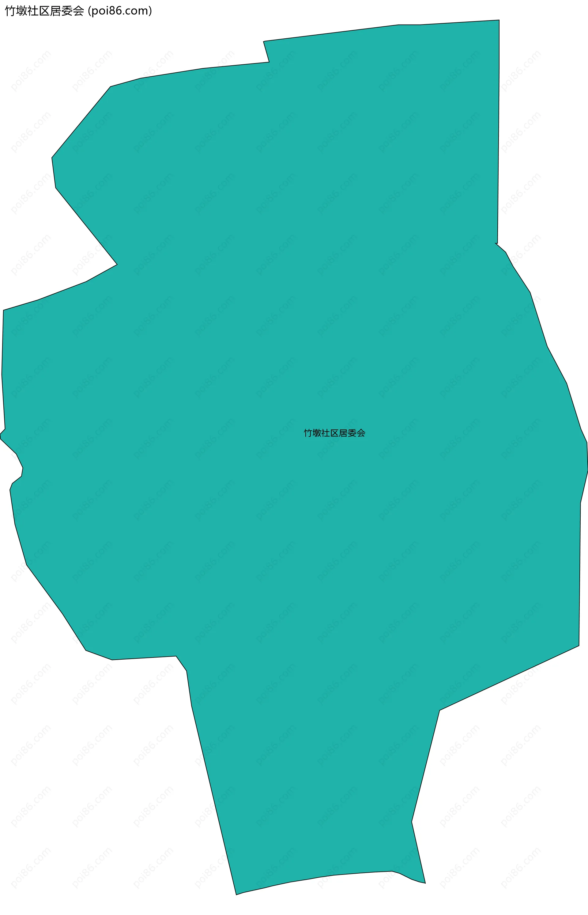 竹墩社区居委会边界地图