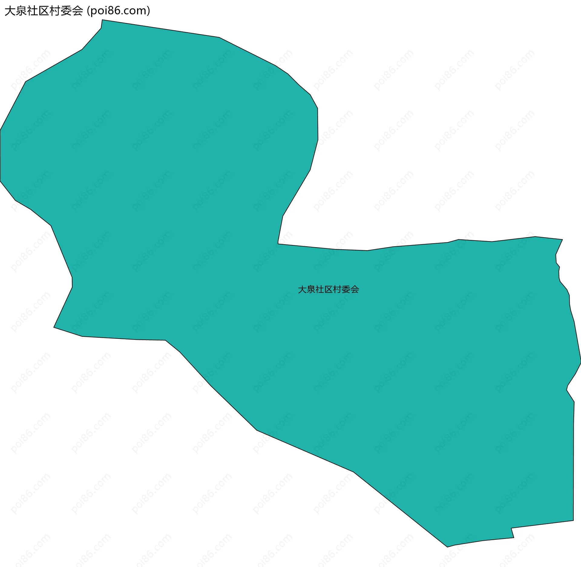 大泉社区村委会边界地图
