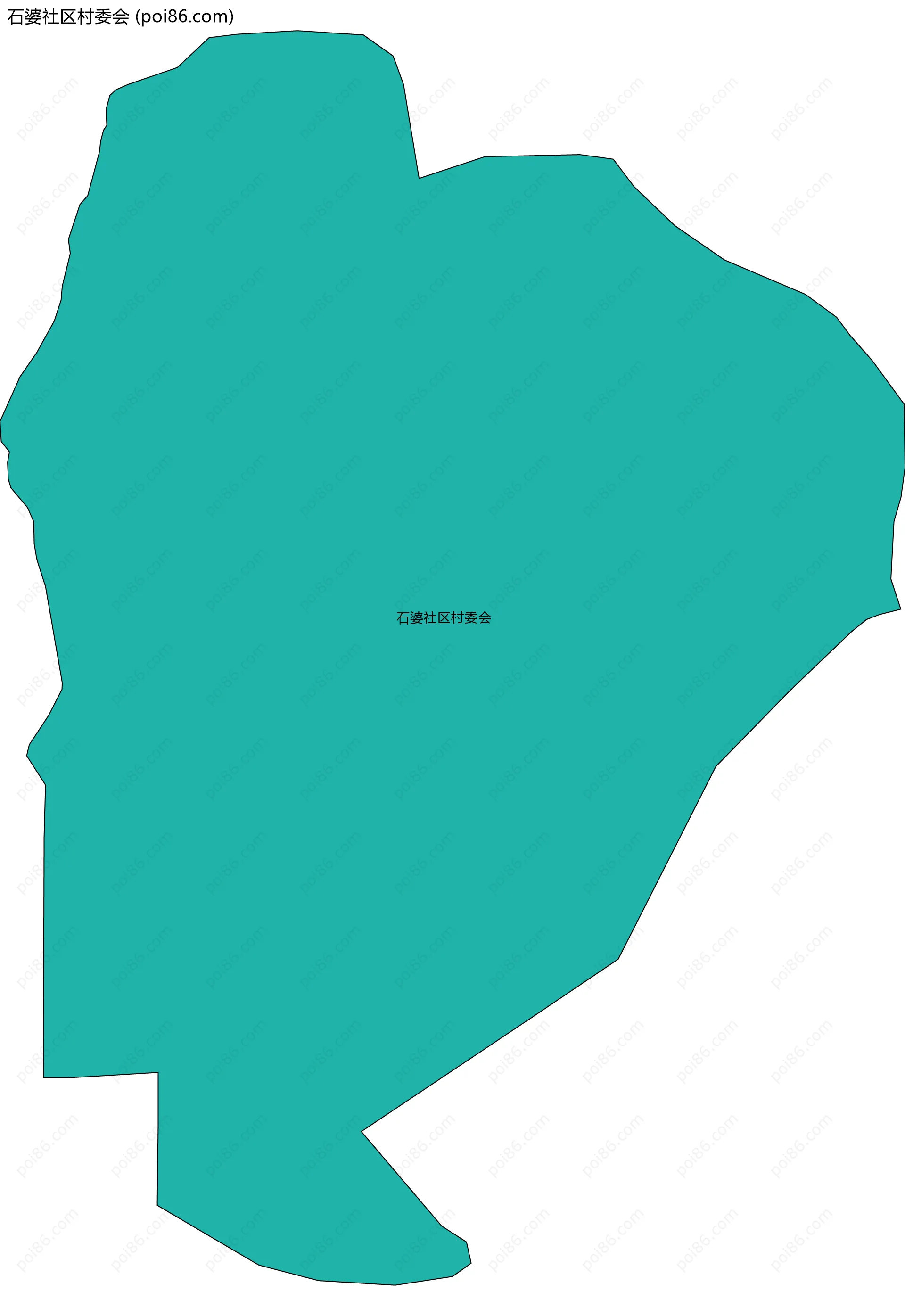 石婆社区村委会边界地图