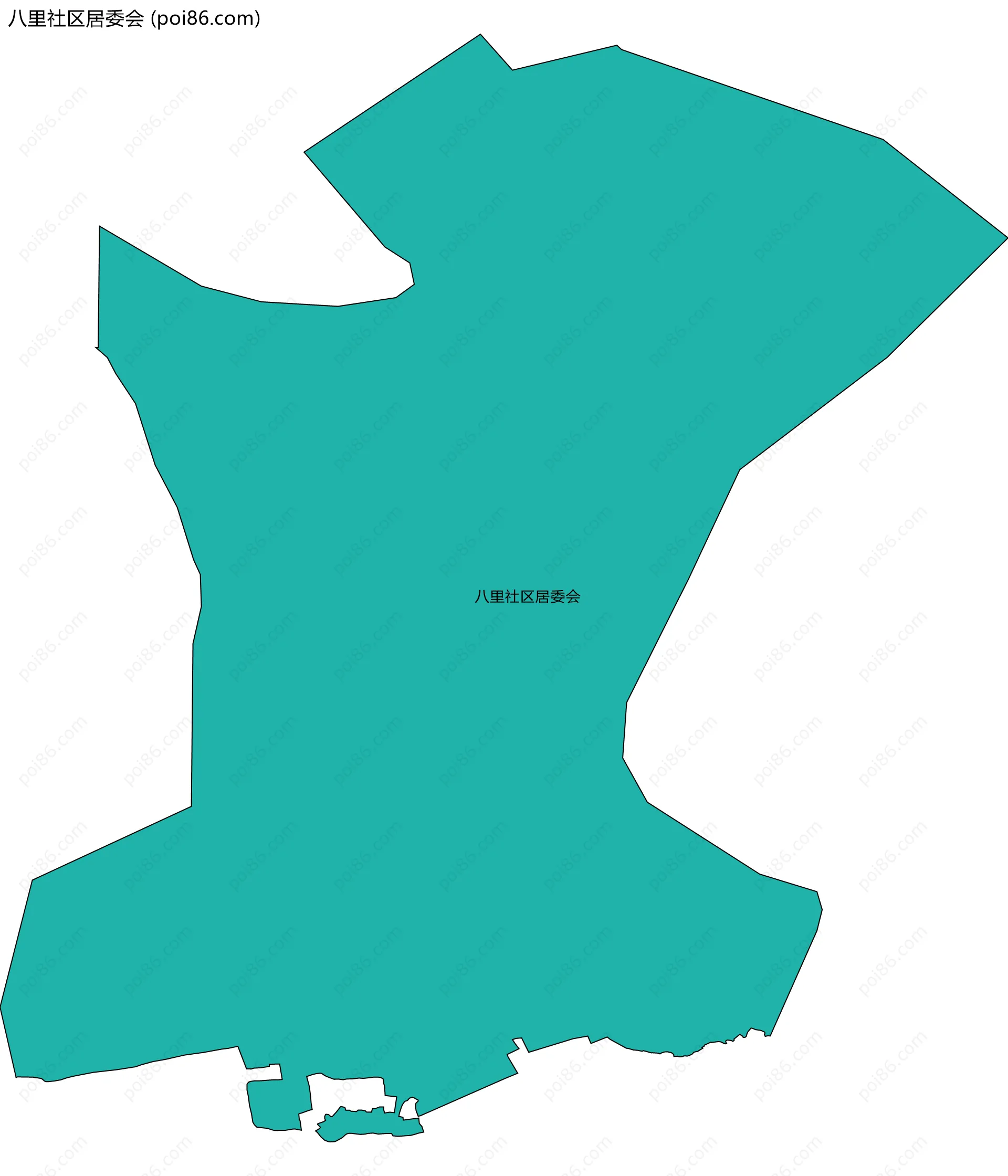 八里社区居委会边界地图