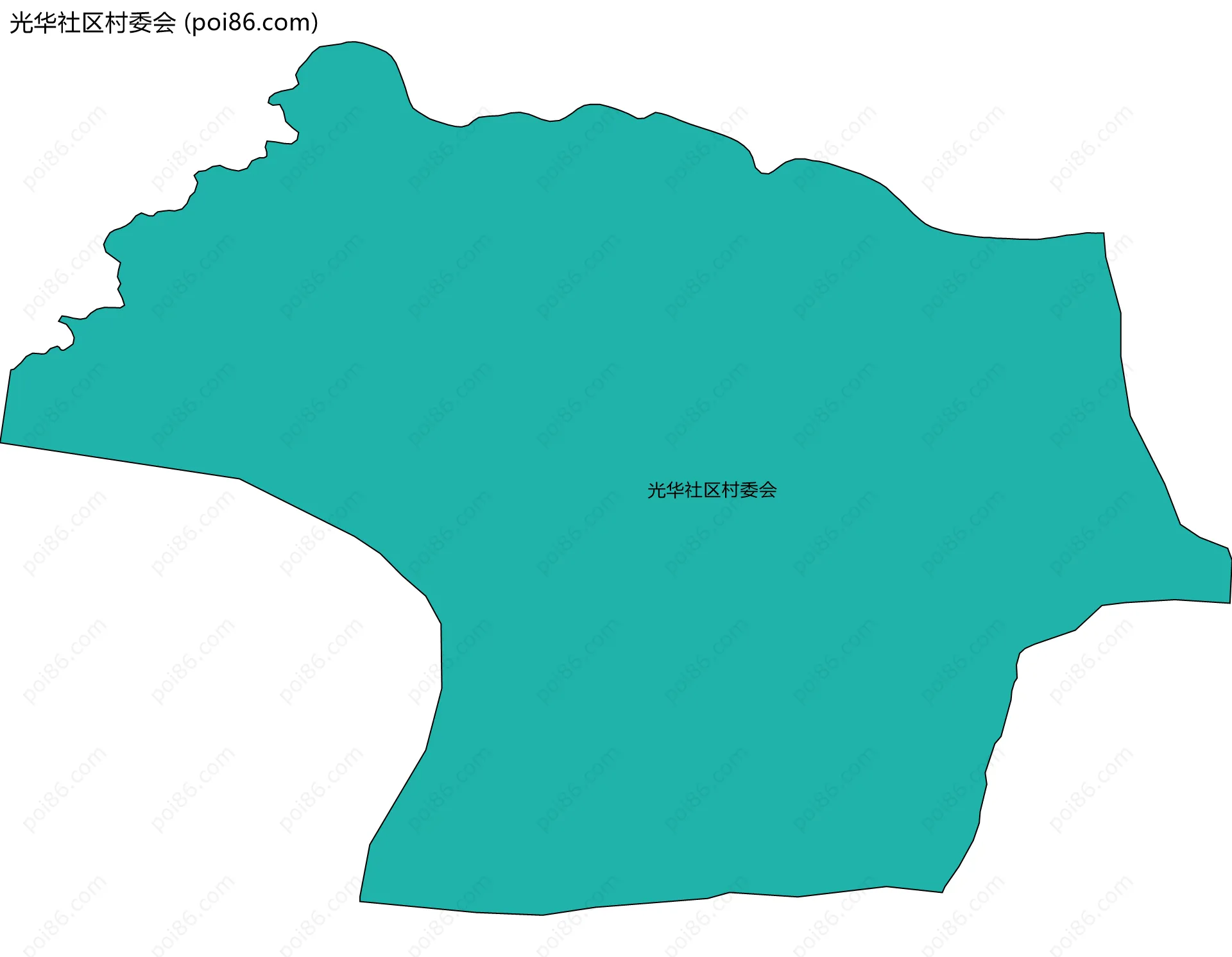 光华社区村委会边界地图
