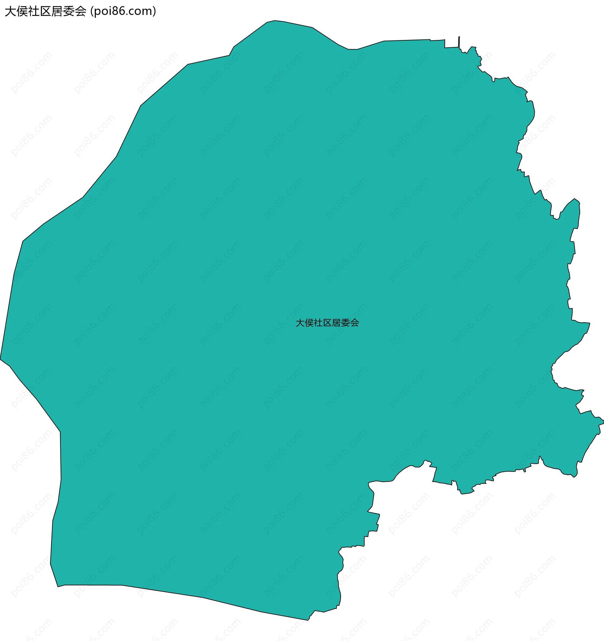 大侯社区居委会边界地图