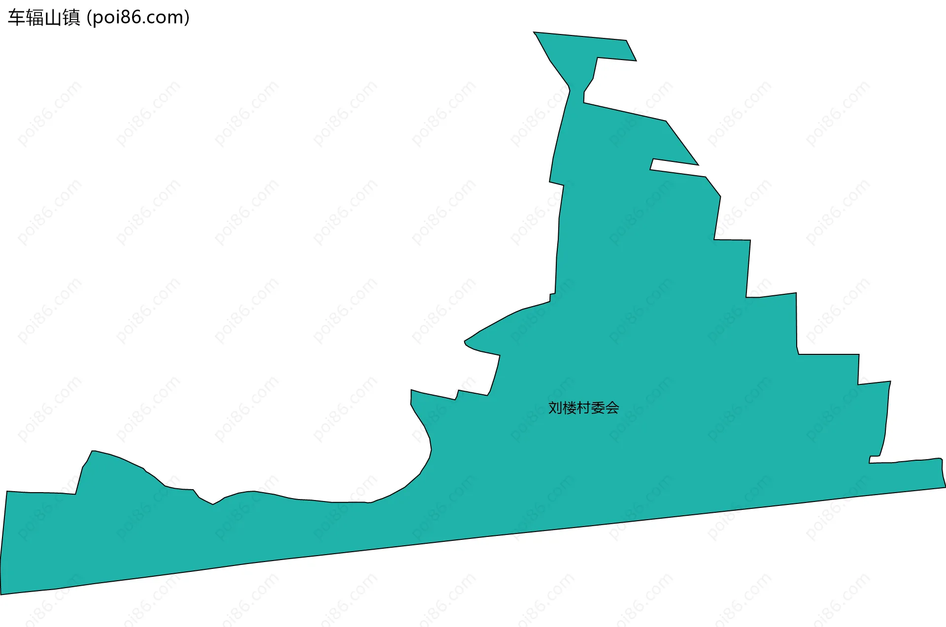 车辐山镇边界地图(五级行政区划)