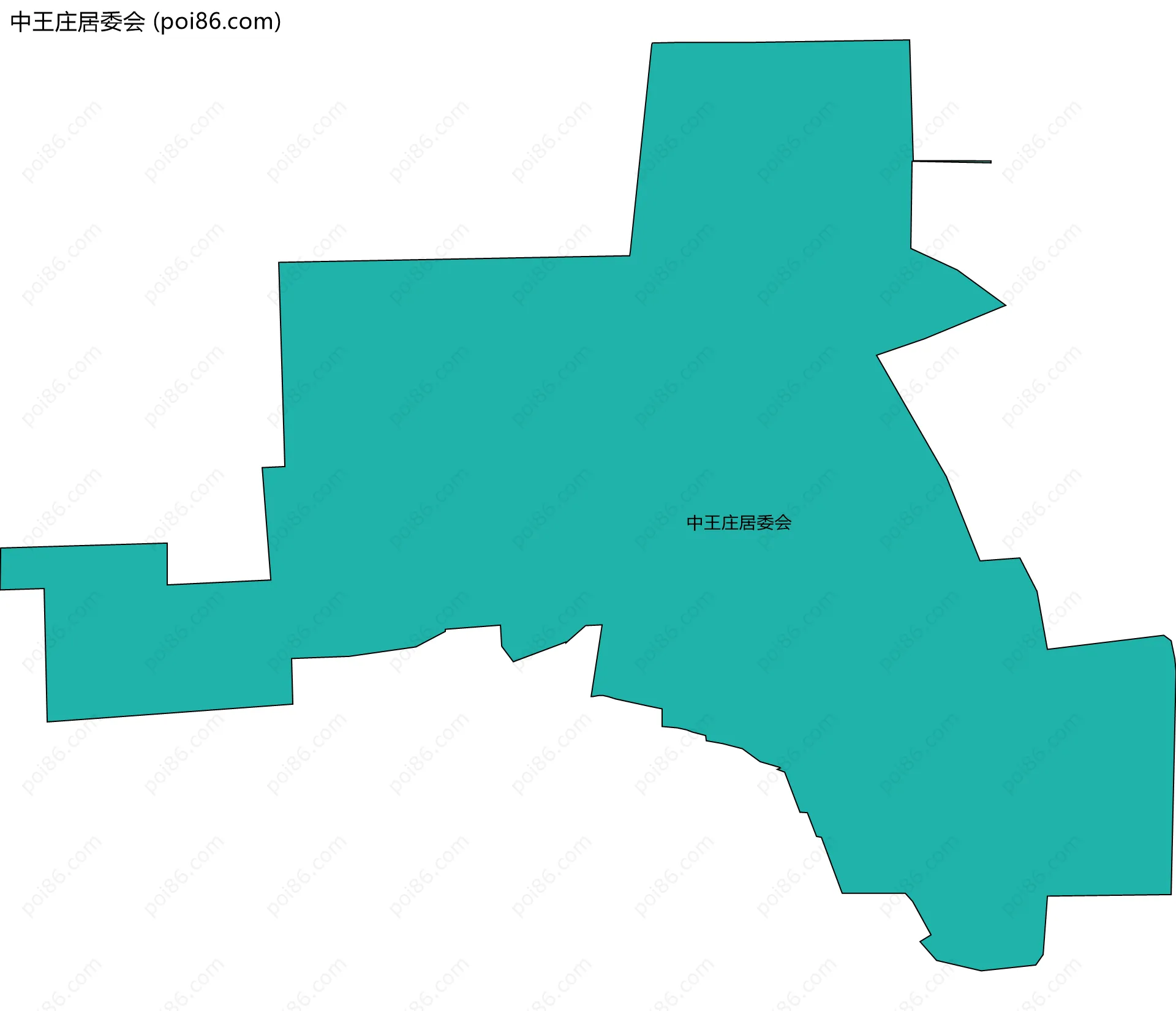 中王庄居委会边界地图