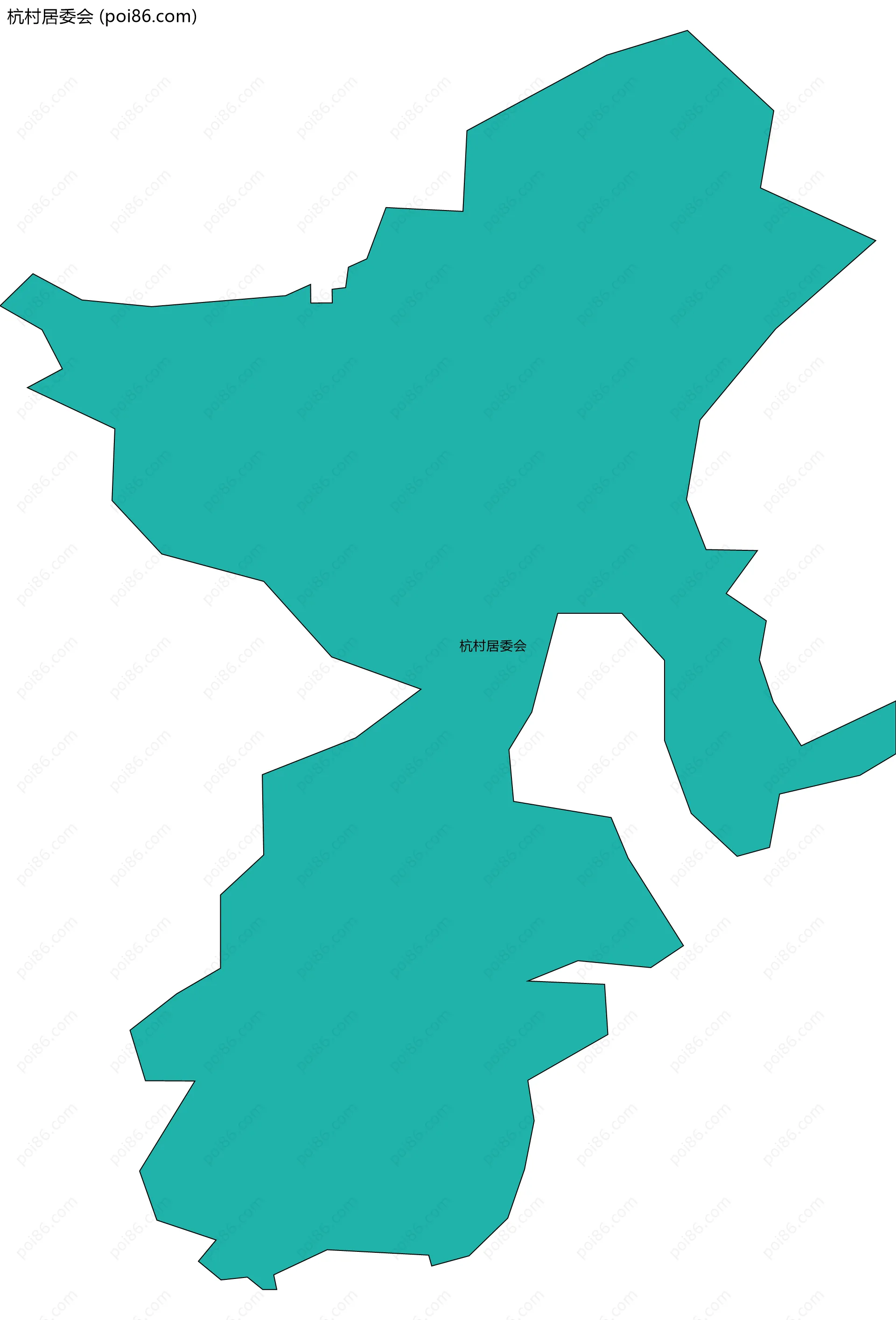 杭村居委会边界地图