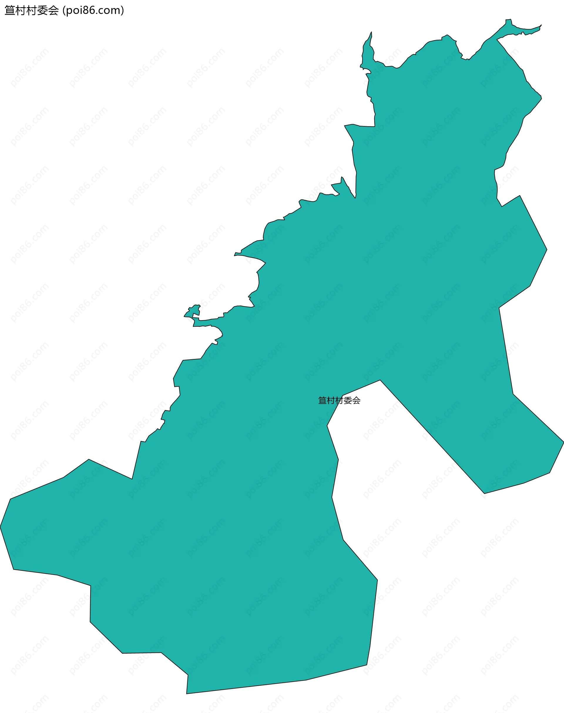 笪村村委会边界地图