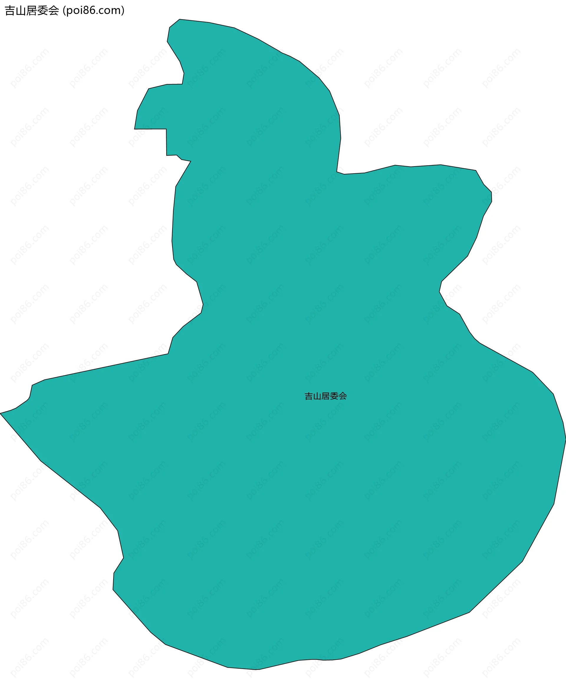 吉山居委会边界地图