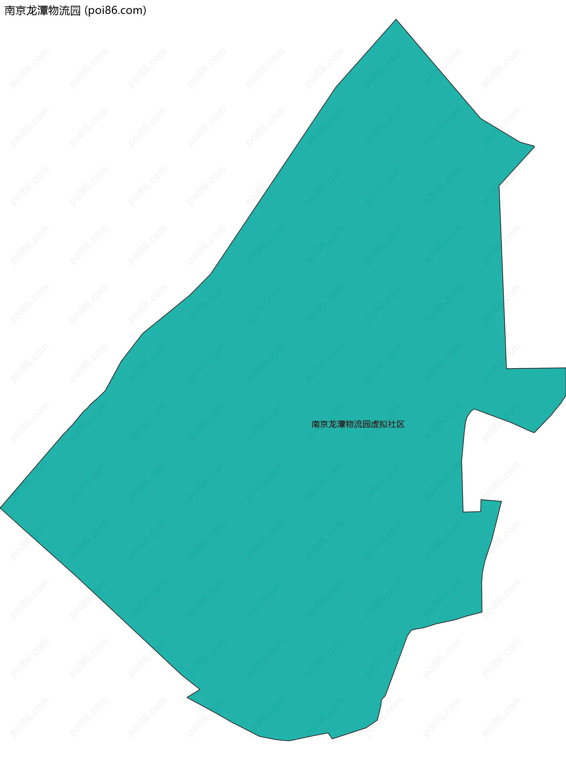 南京龙潭物流园边界地图(五级行政区划)