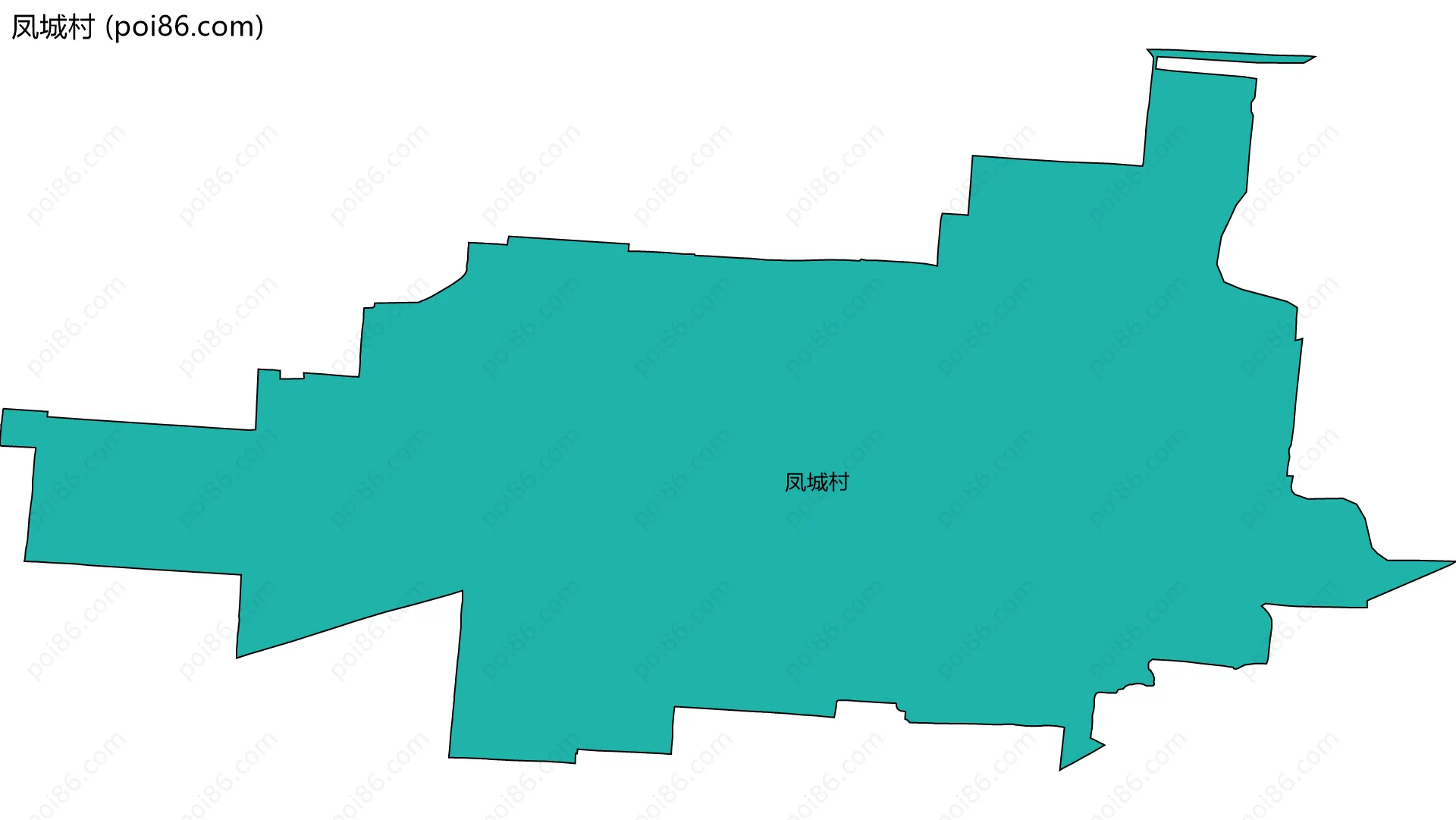 凤城村边界地图