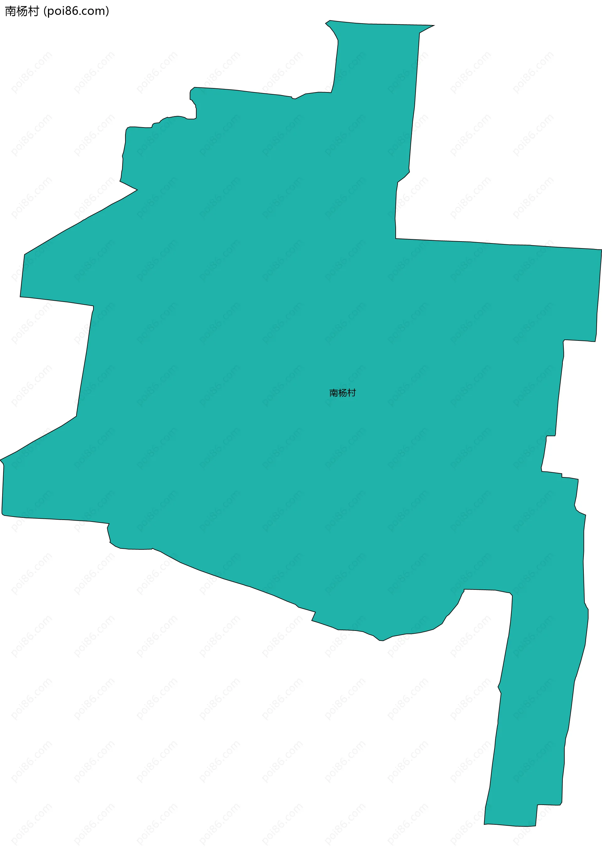 南杨村边界地图