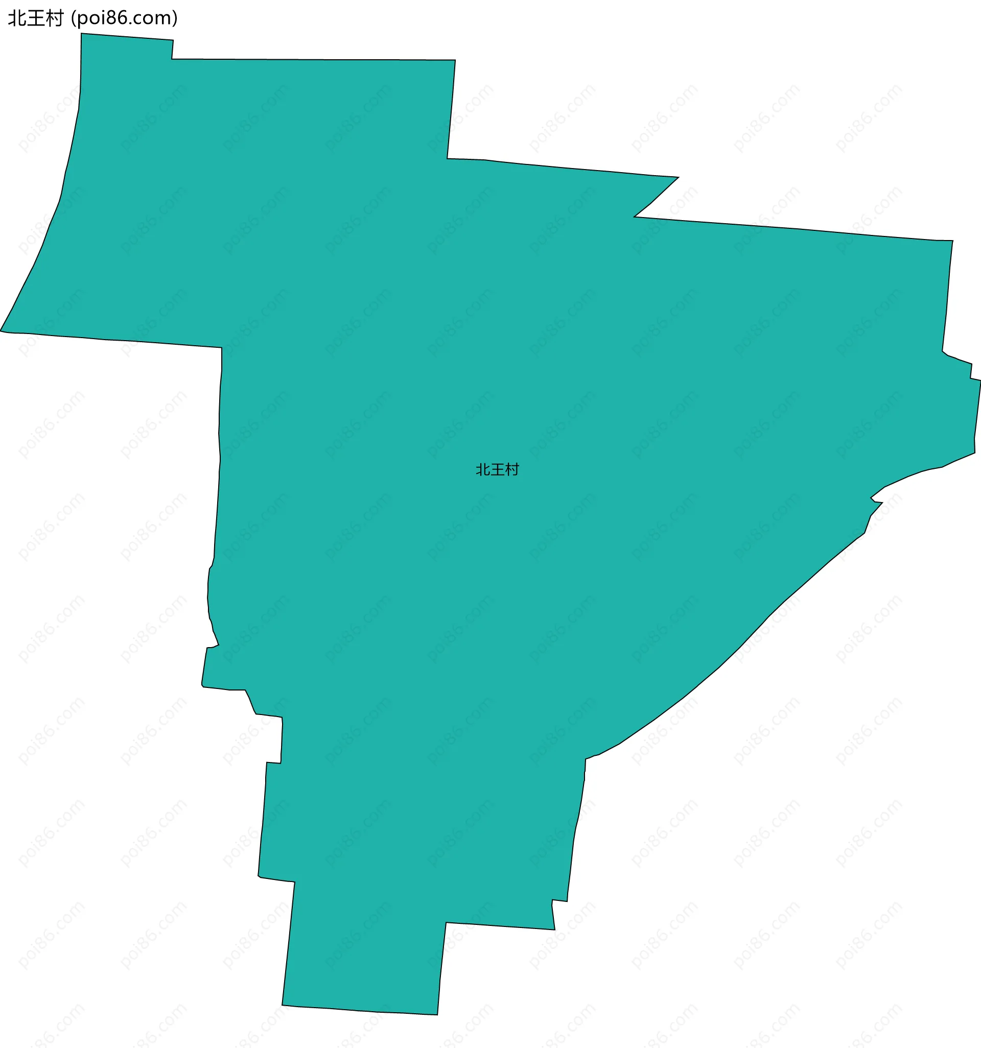 北王村边界地图