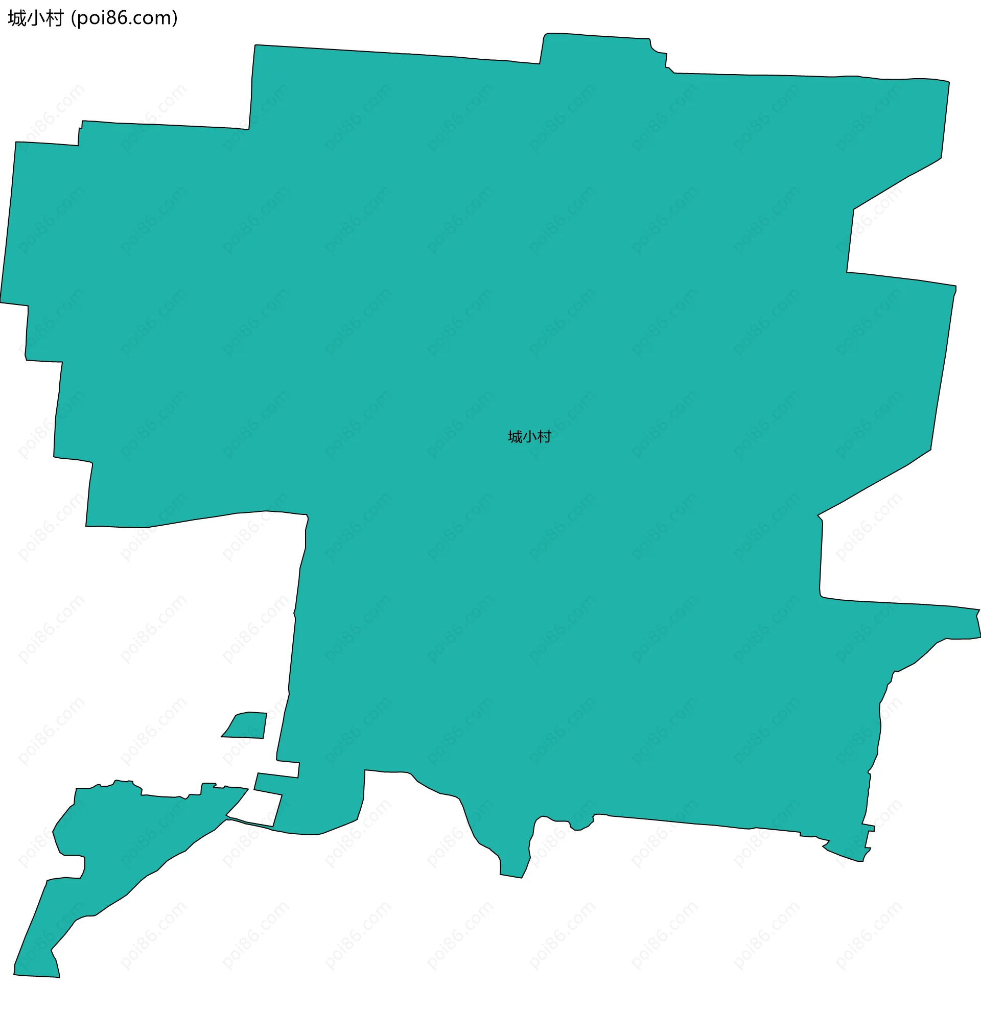 城小村边界地图