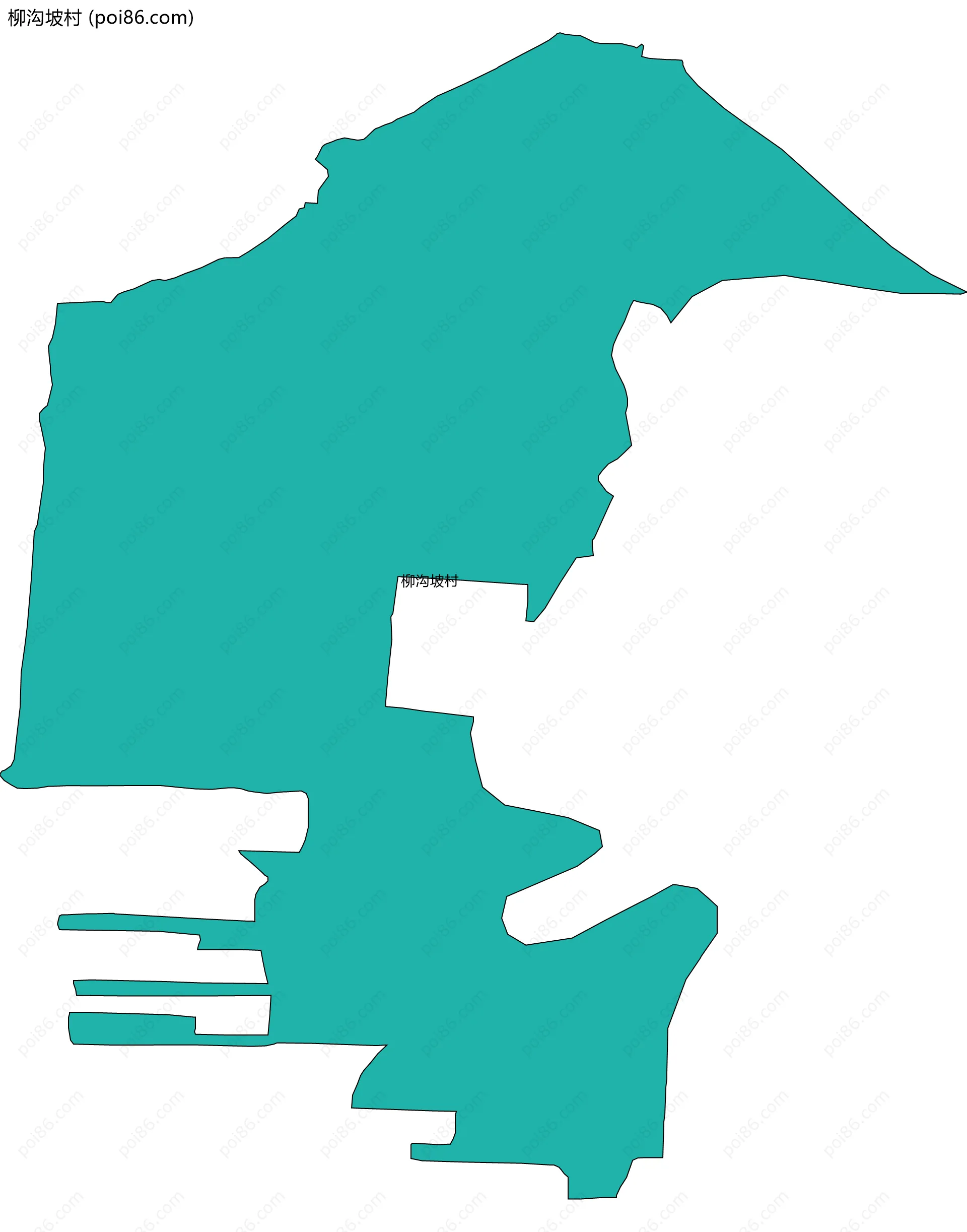 柳沟坡村边界地图