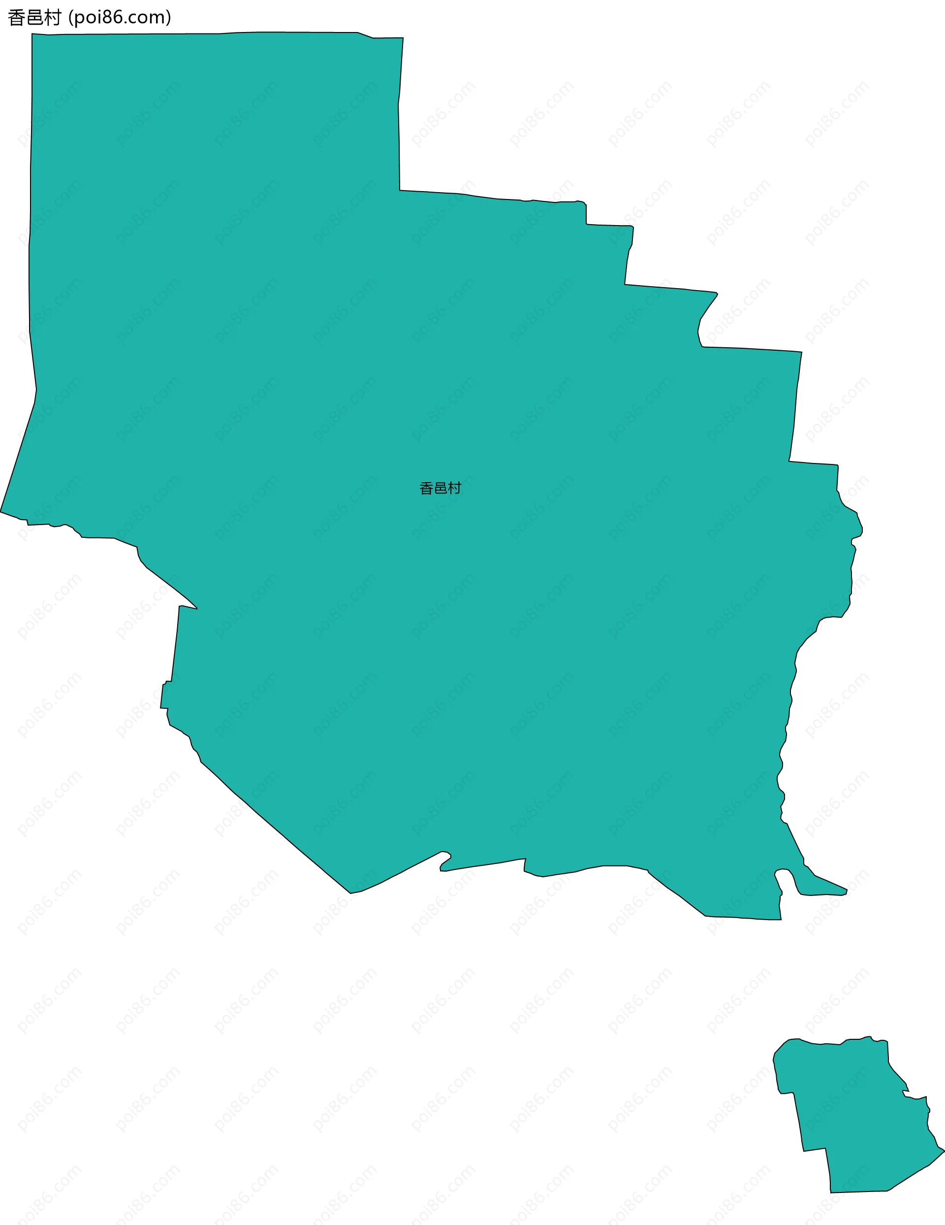 香邑村边界地图