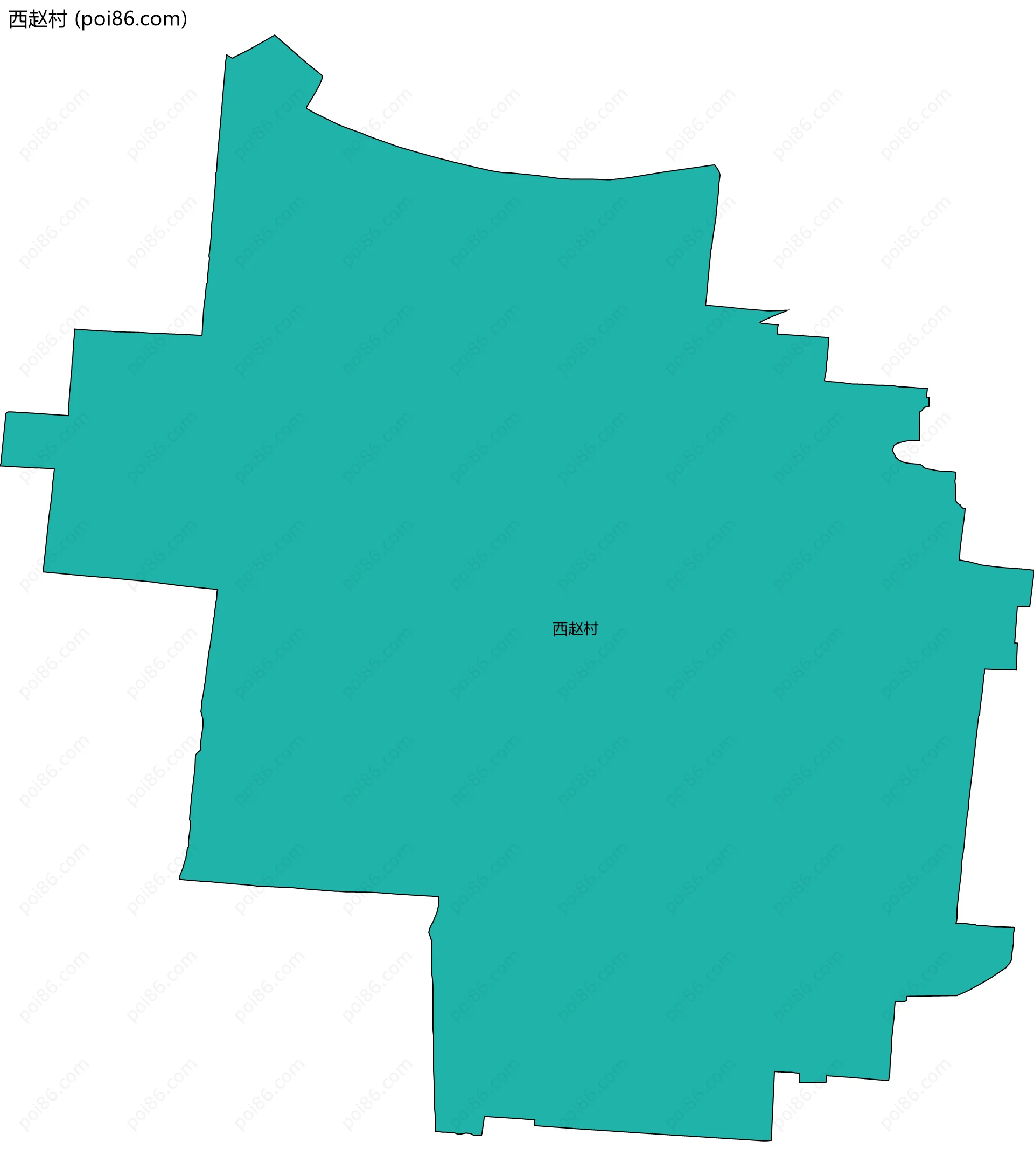 西赵村边界地图