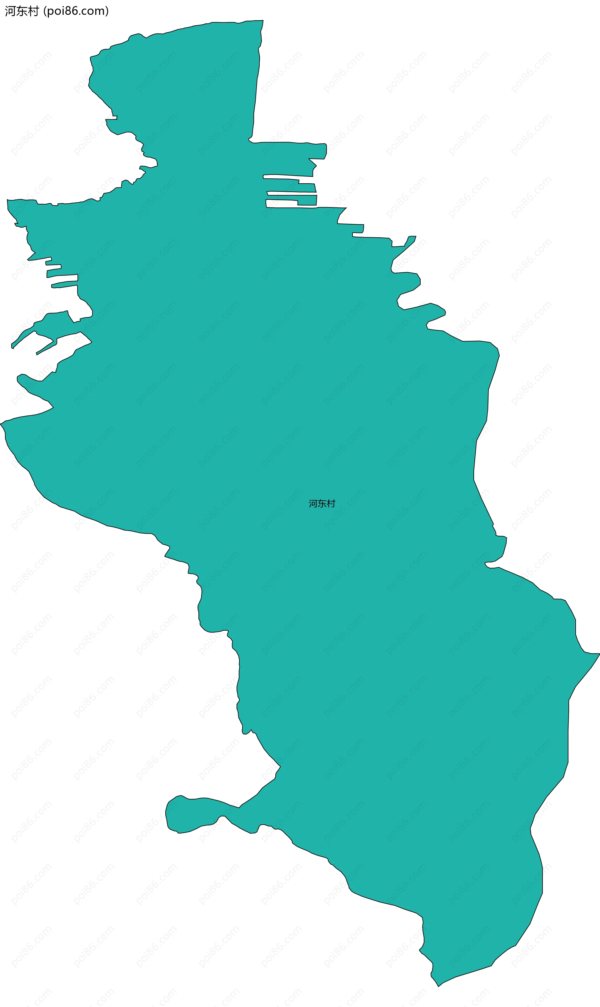 河东村边界地图