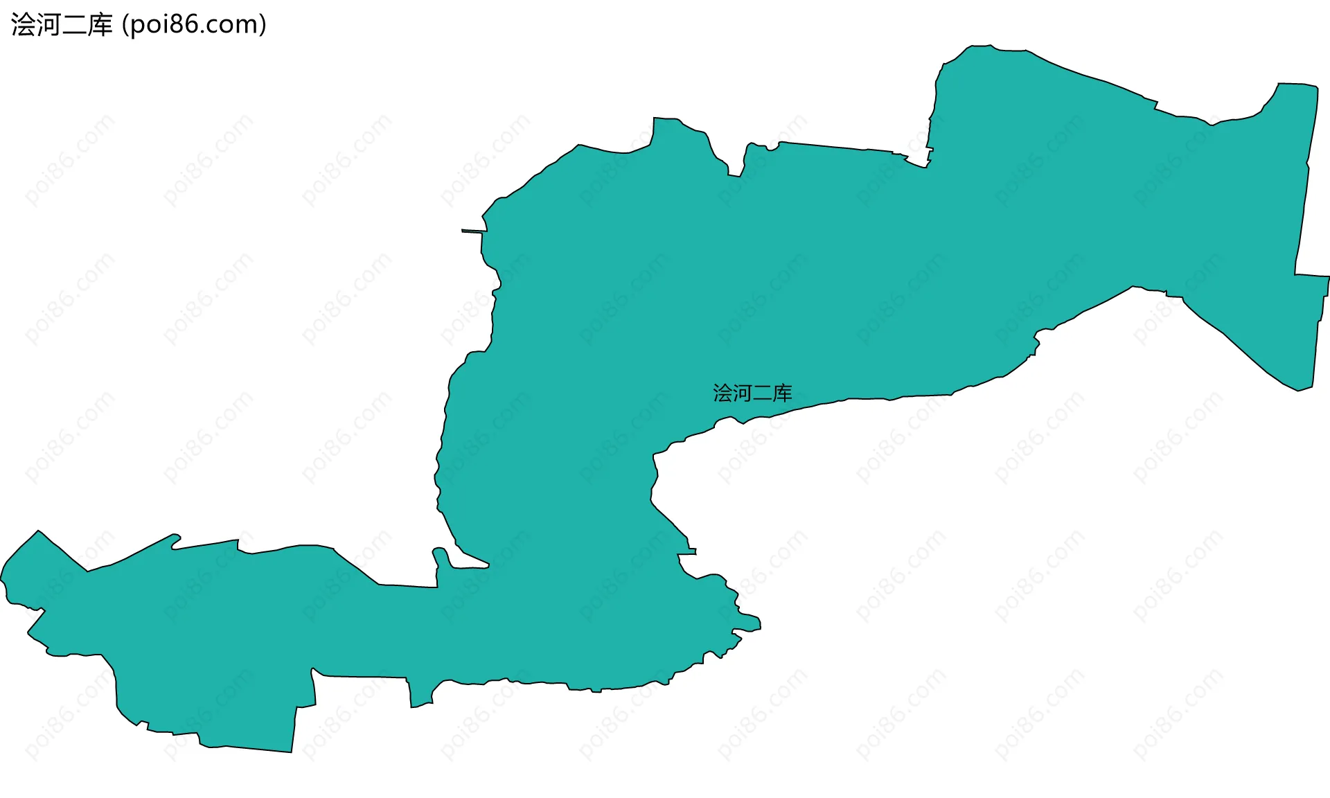 浍河二库边界地图