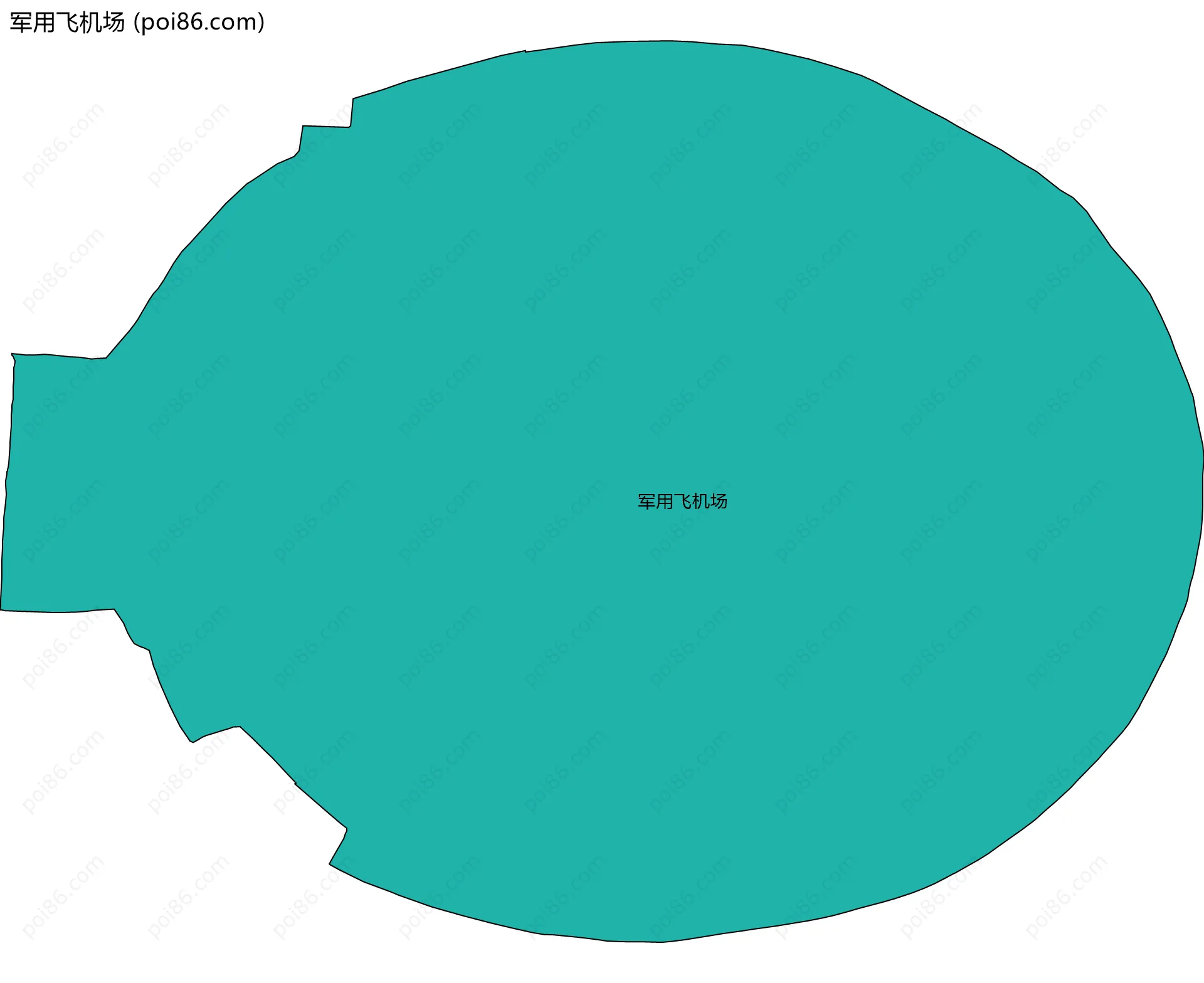 军用飞机场边界地图