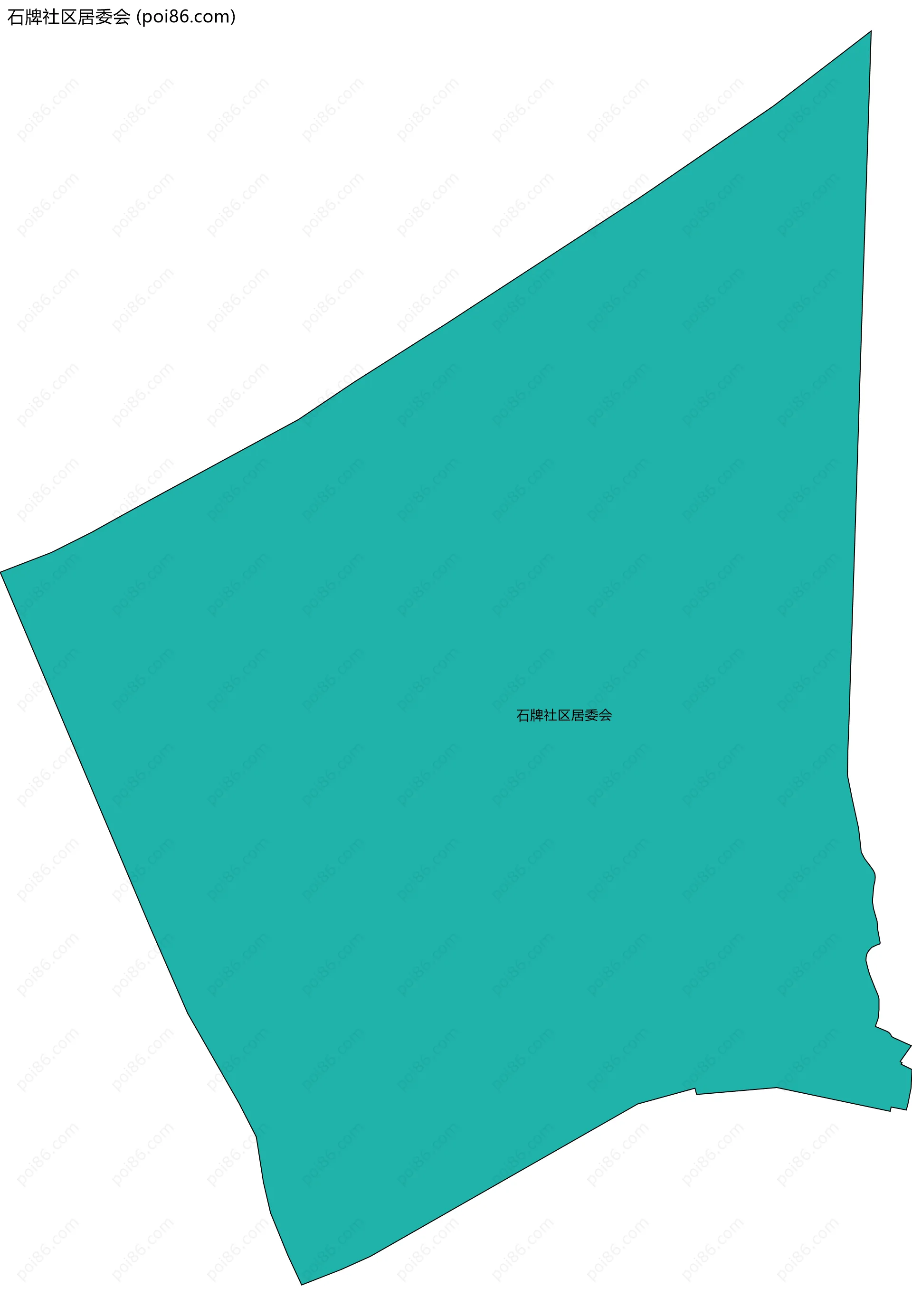 石牌社区居委会边界地图
