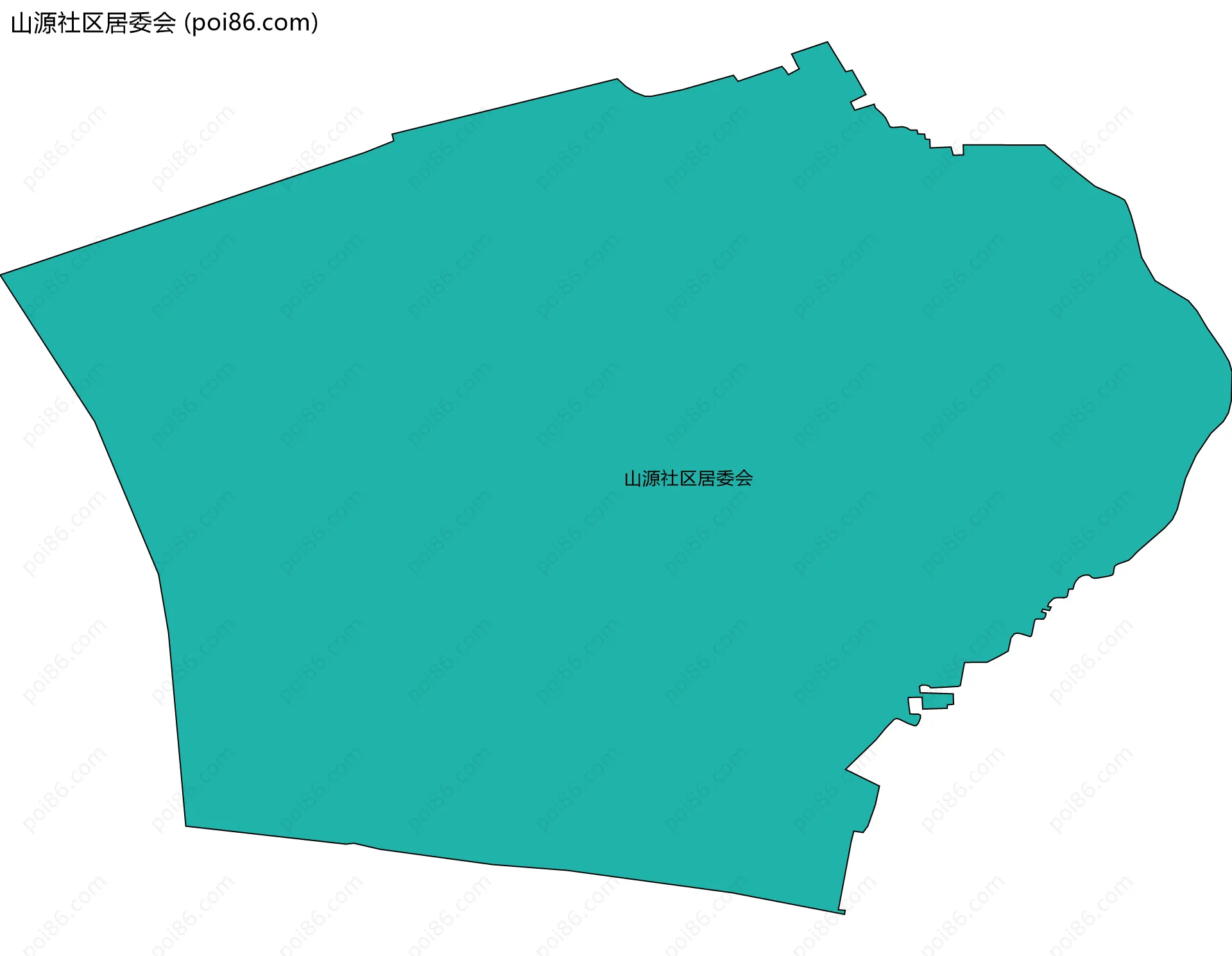 山源社区居委会边界地图