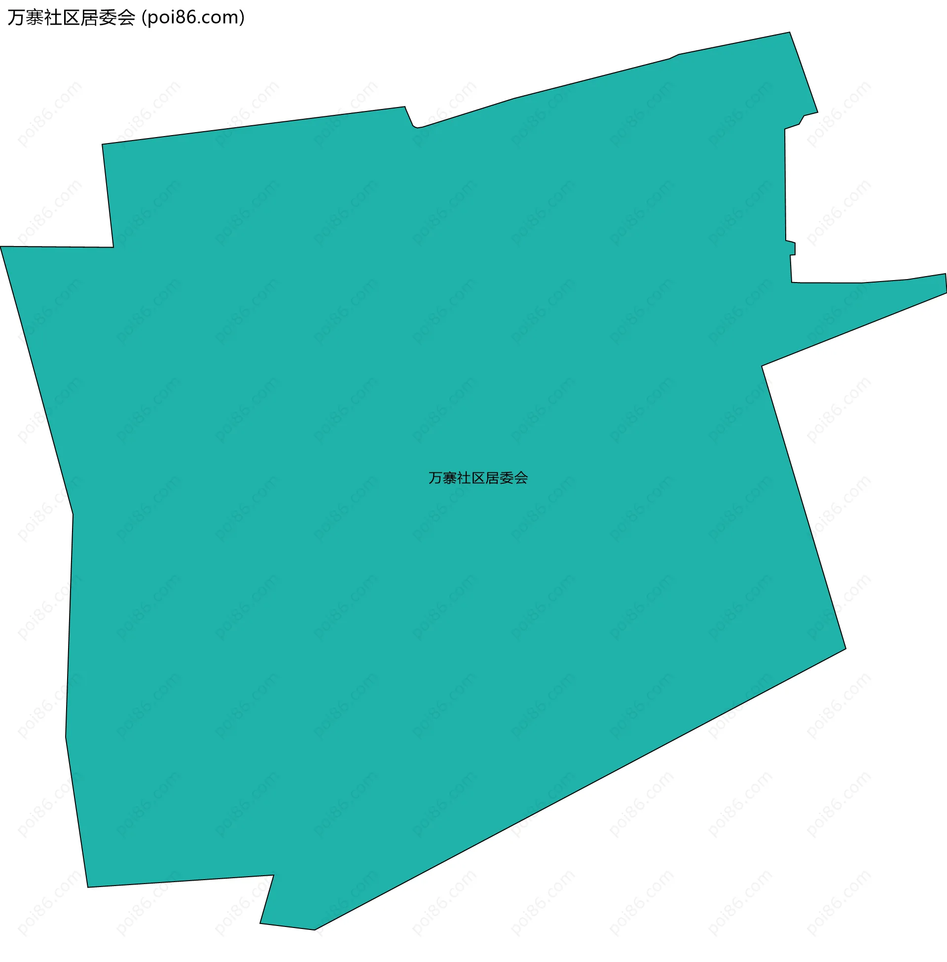 万寨社区居委会边界地图