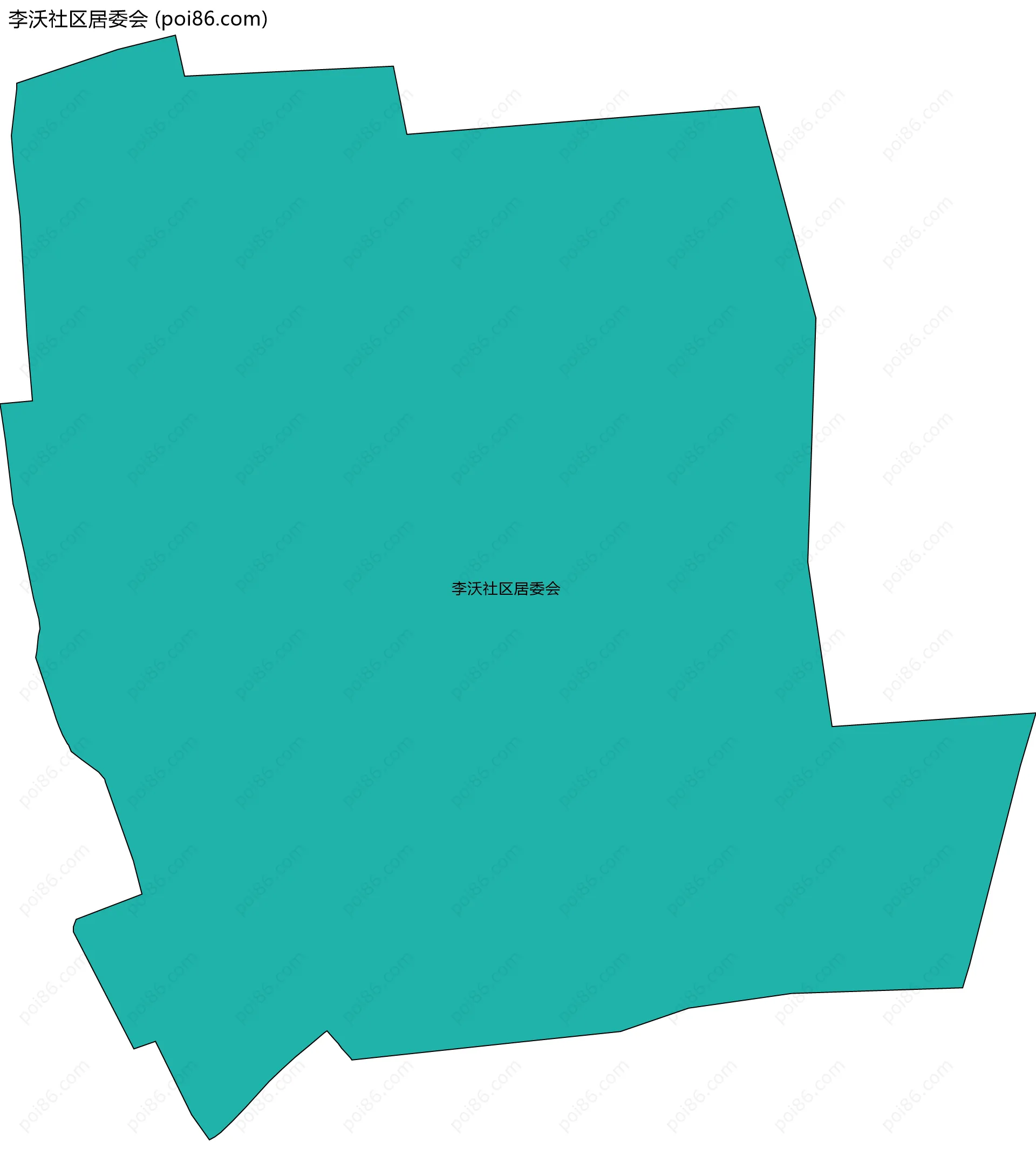 李沃社区居委会边界地图
