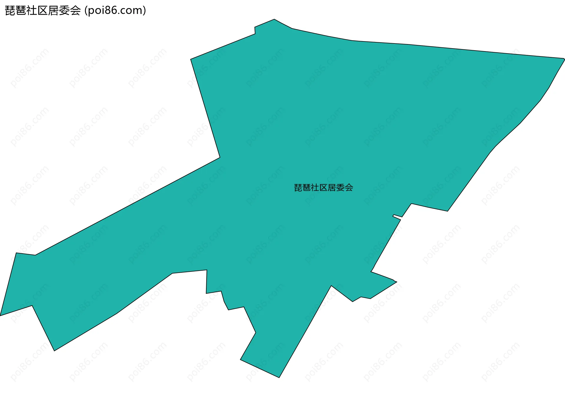 琵琶社区居委会边界地图