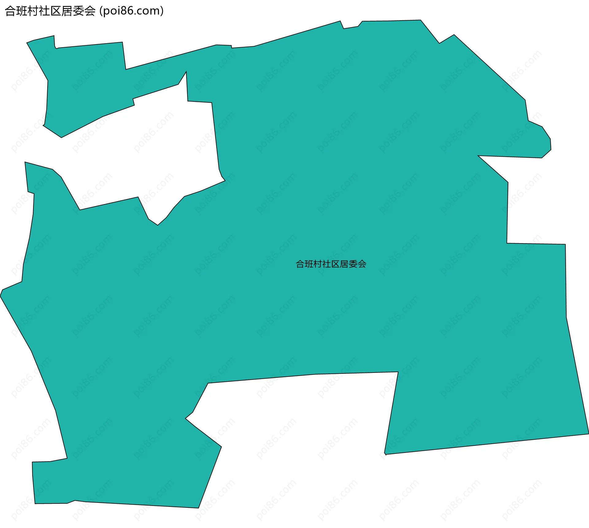 合班村社区居委会边界地图