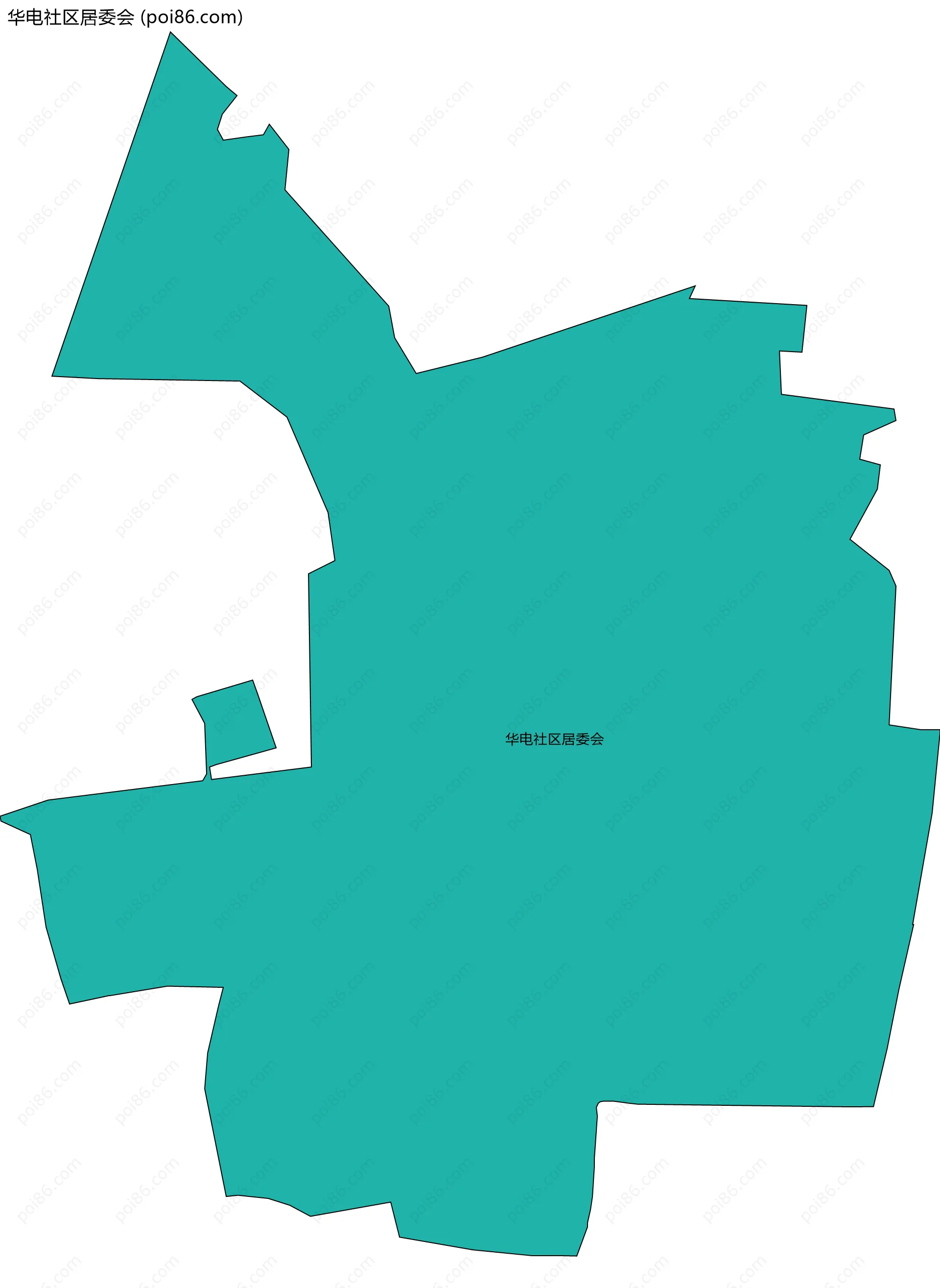 华电社区居委会边界地图