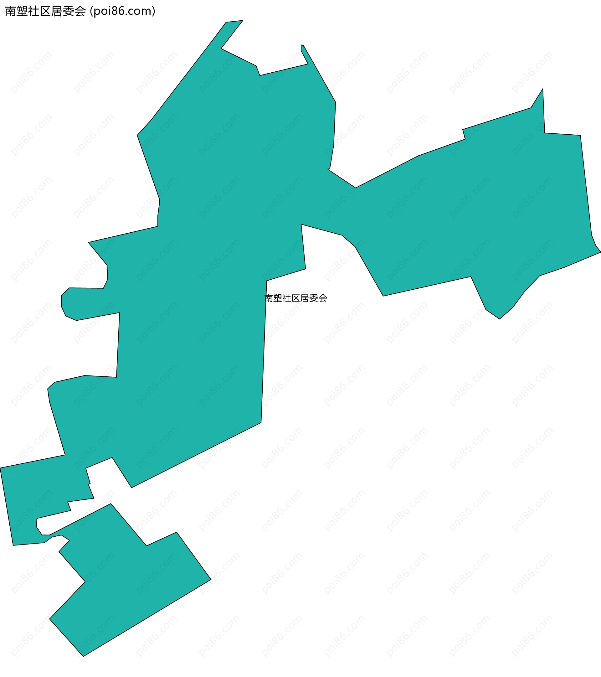 南塑社区居委会边界地图