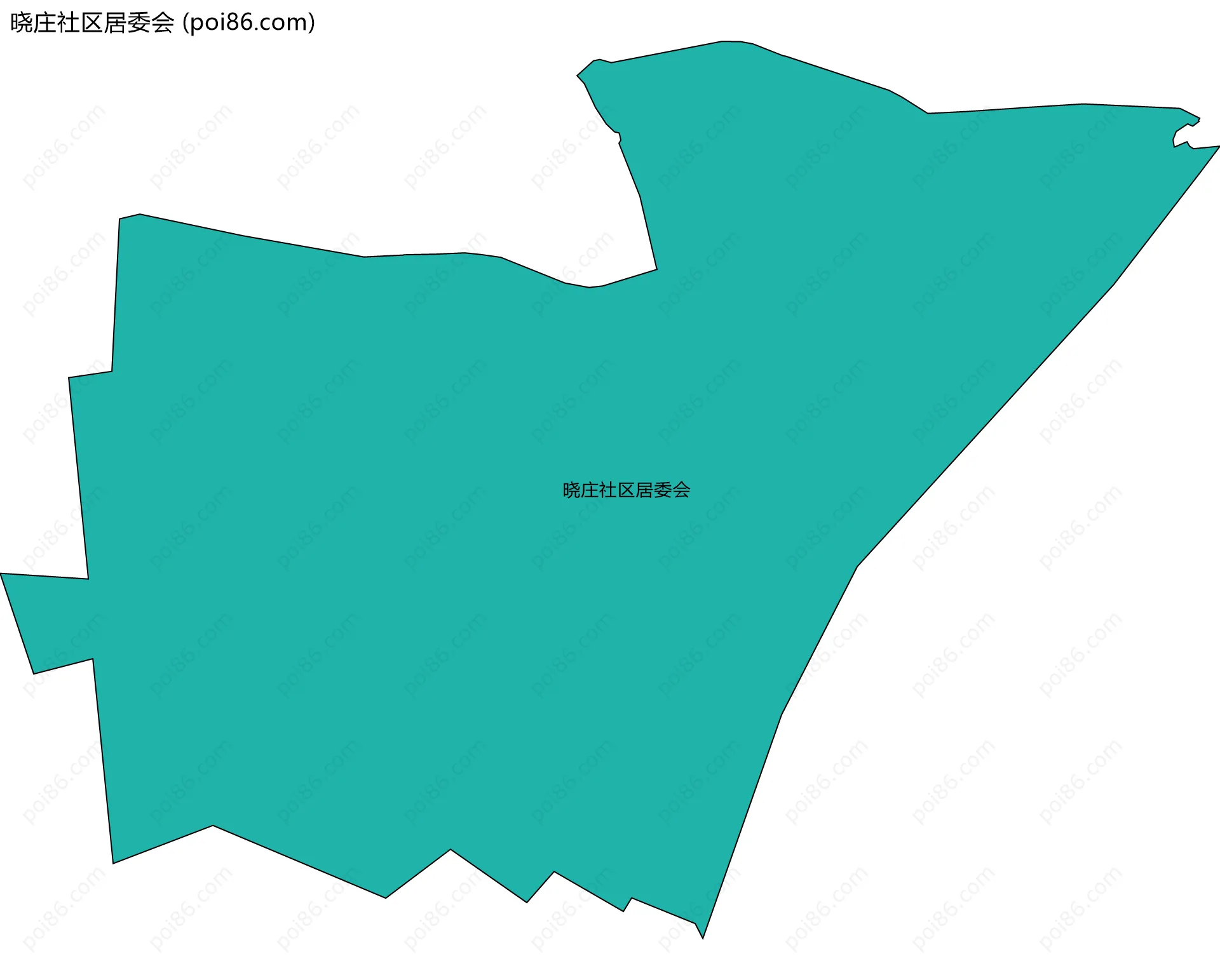 晓庄社区居委会边界地图