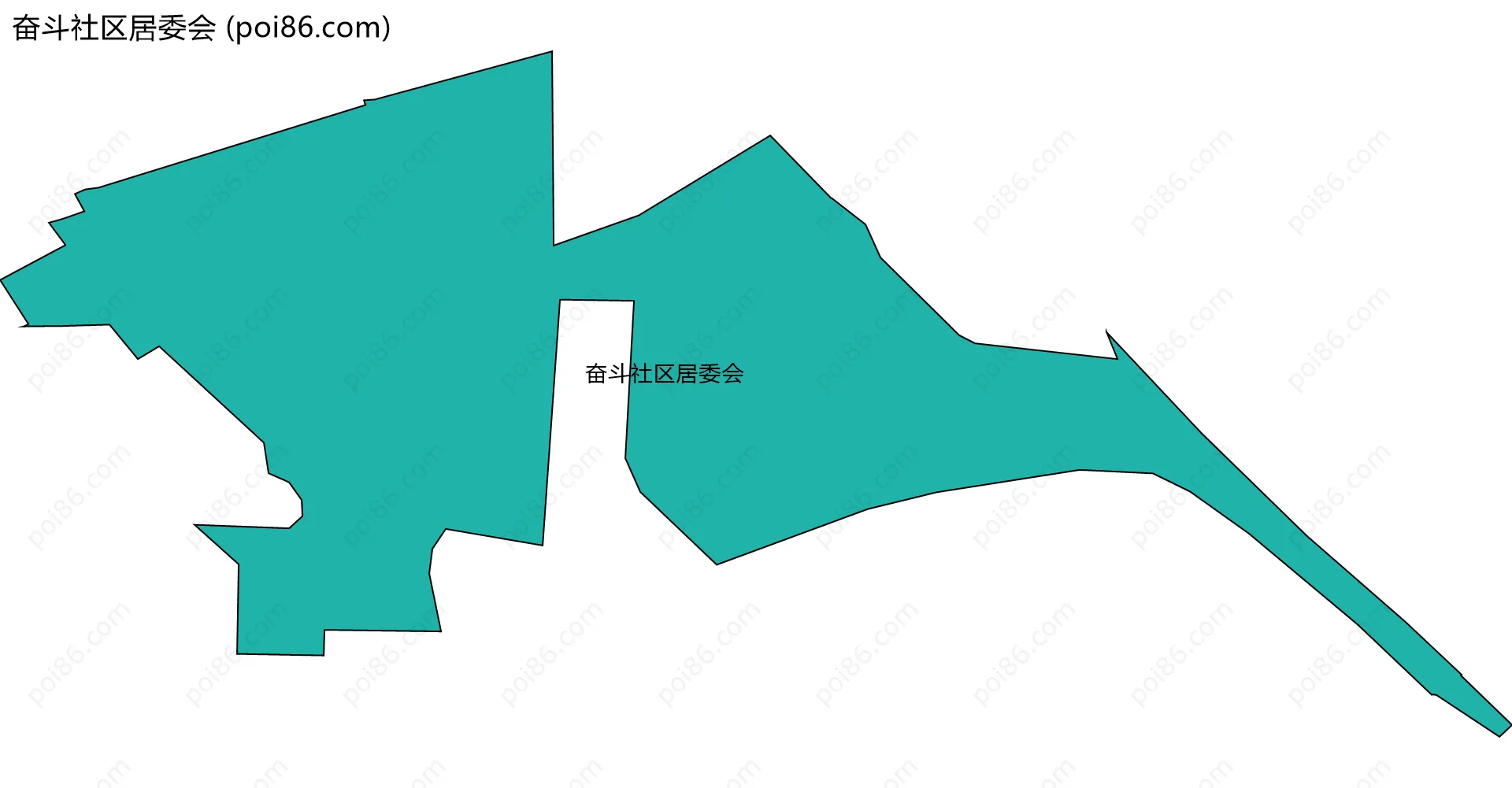 奋斗社区居委会边界地图