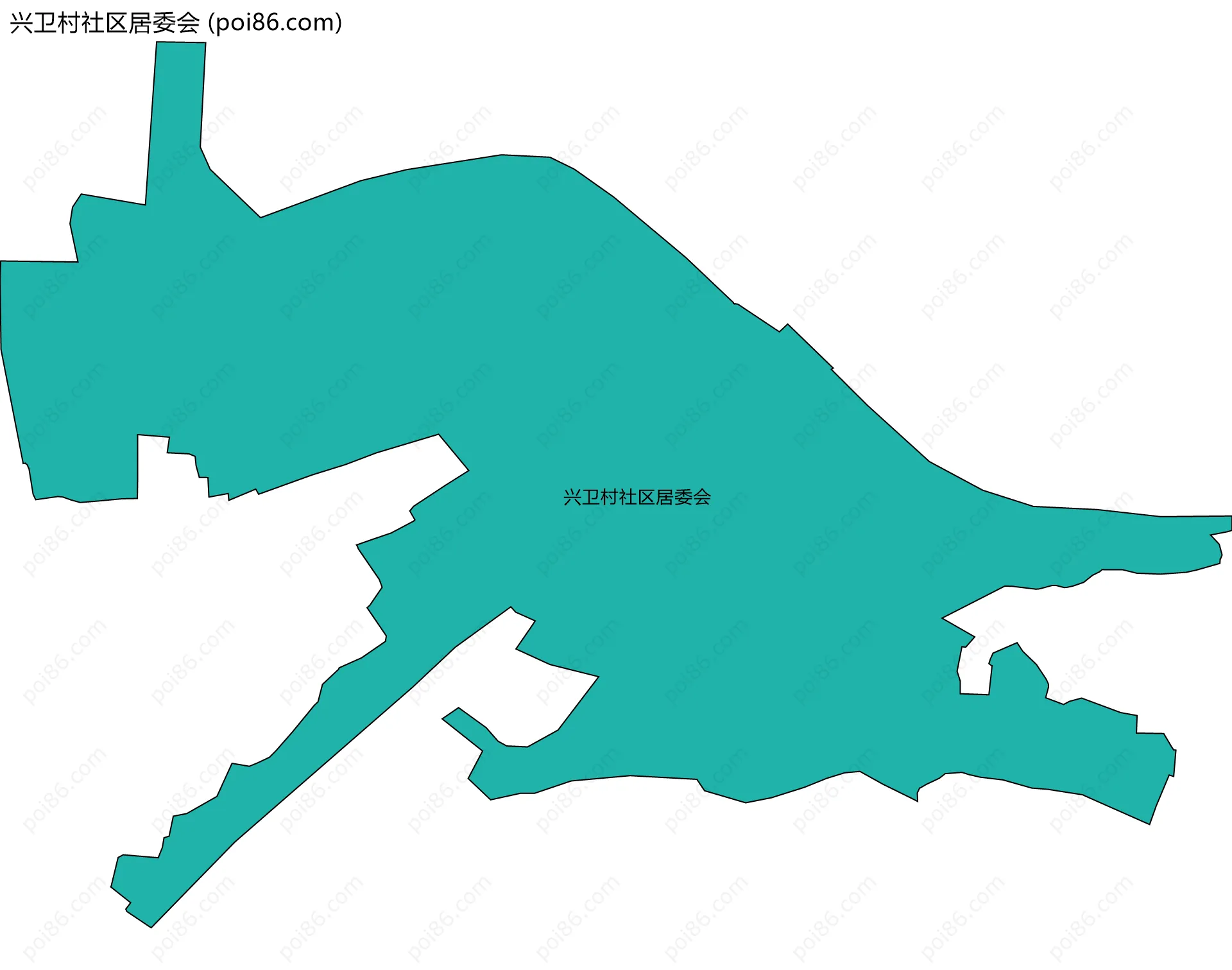 兴卫村社区居委会边界地图