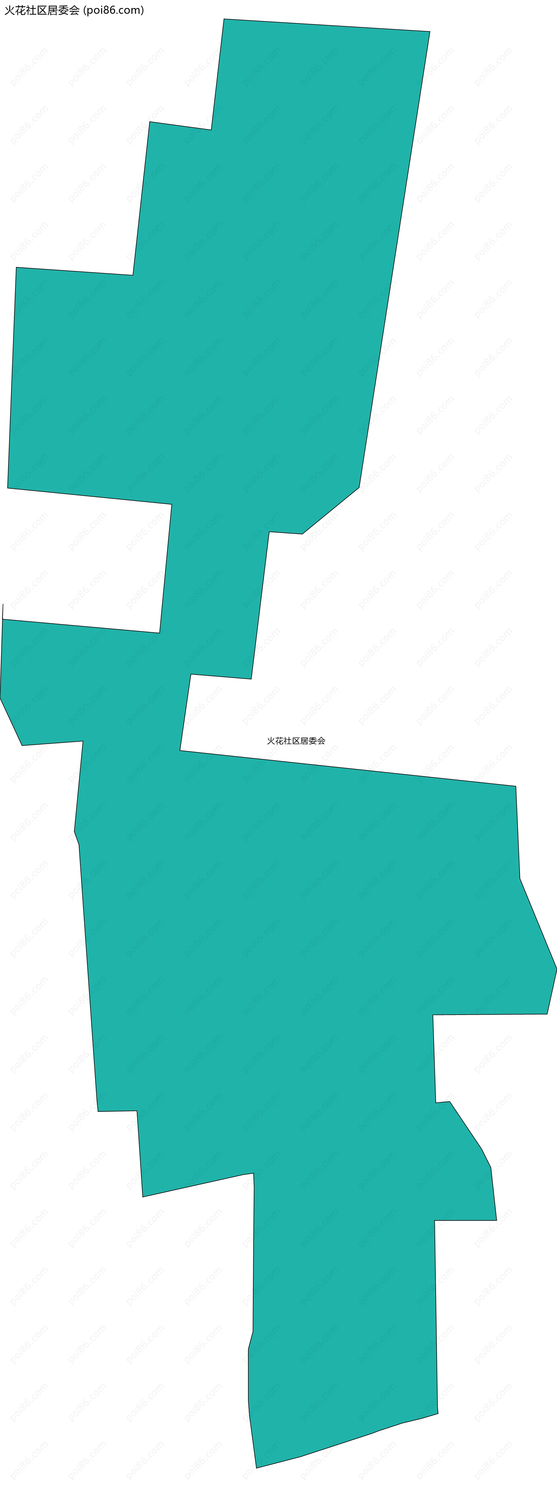 火花社区居委会边界地图