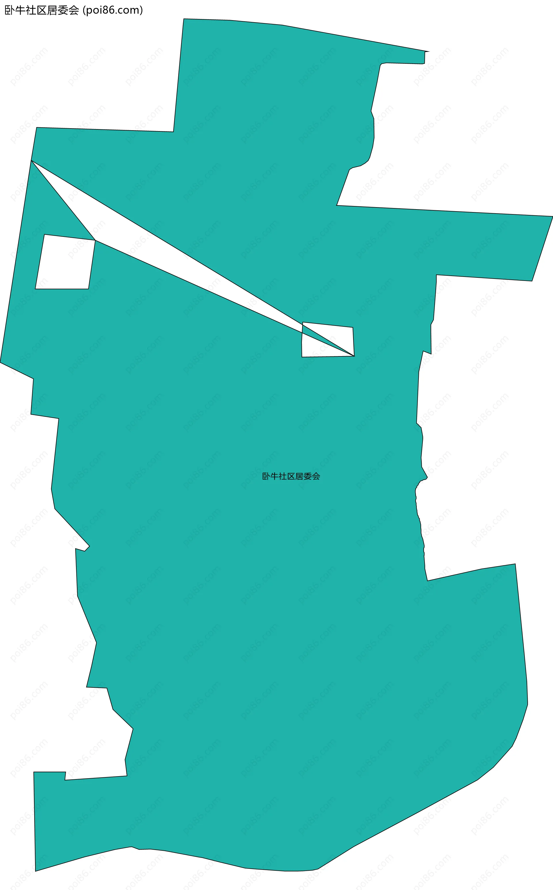 卧牛社区居委会边界地图